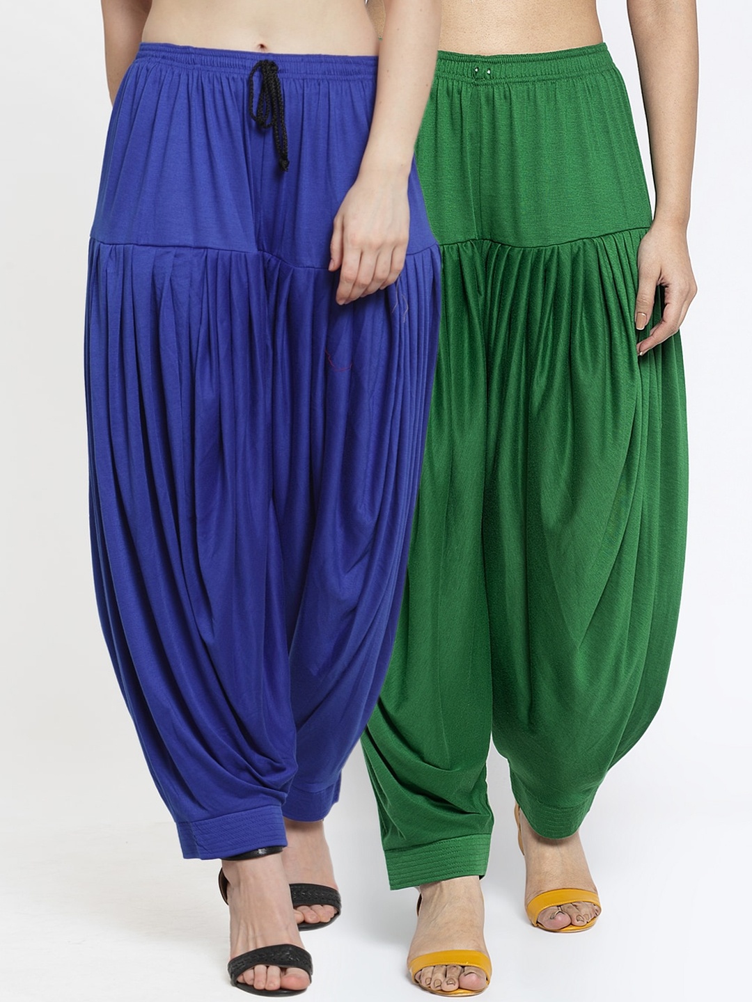 

GRACIT Women Blue & Green Pack of 2 Loose Fit Patiala