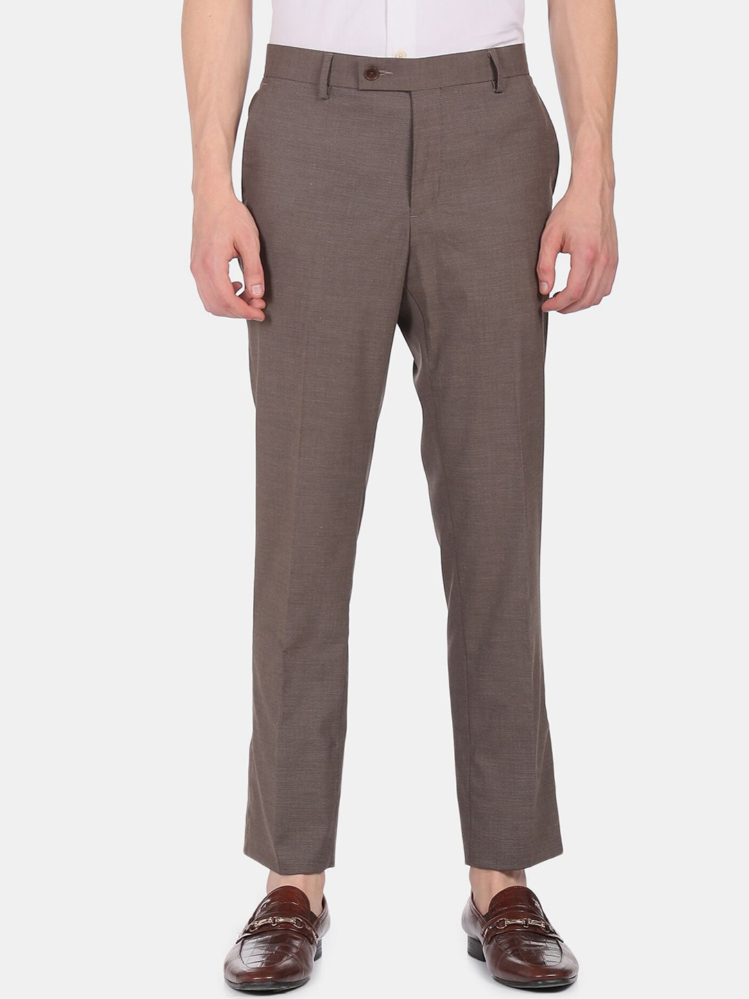 

Arrow Men Brown Formal Trousers