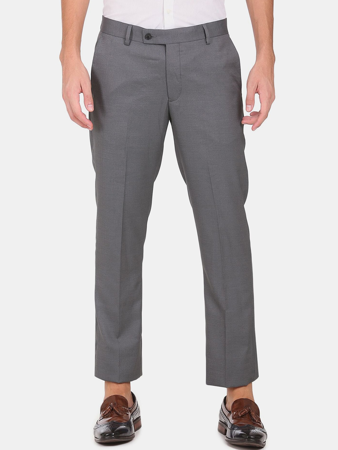 

Arrow Men Grey Regular Fit Formal Trousers