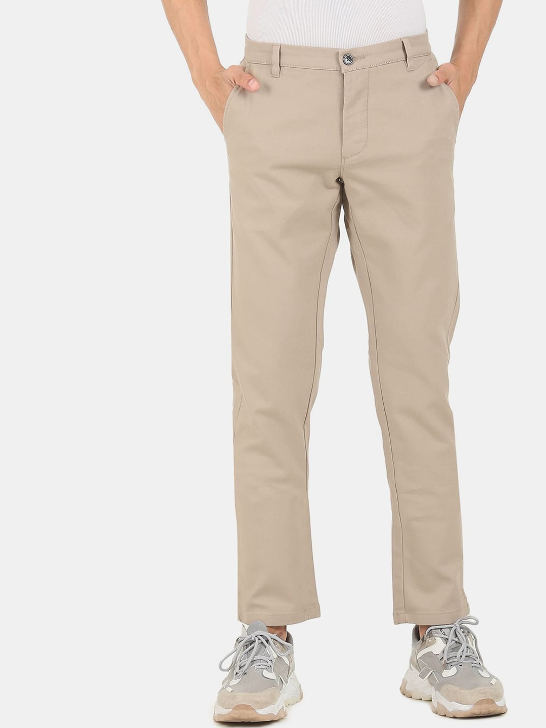 

Arrow Men Grey Regular Fit Casual Trousers