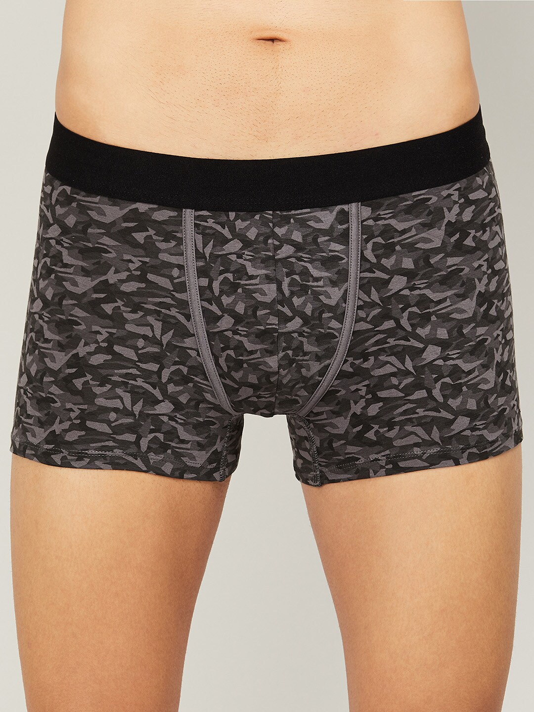 

Fame Forever by Lifestyle Men Grey & Black Printed Trunk 1000010774159-DARK GREY
