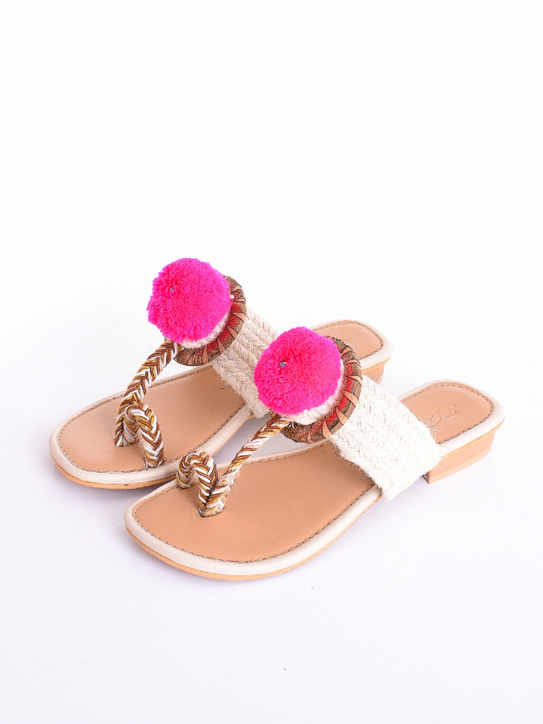 

Sole House Women Multicoloured Self Designed One Toe Flats, Multi