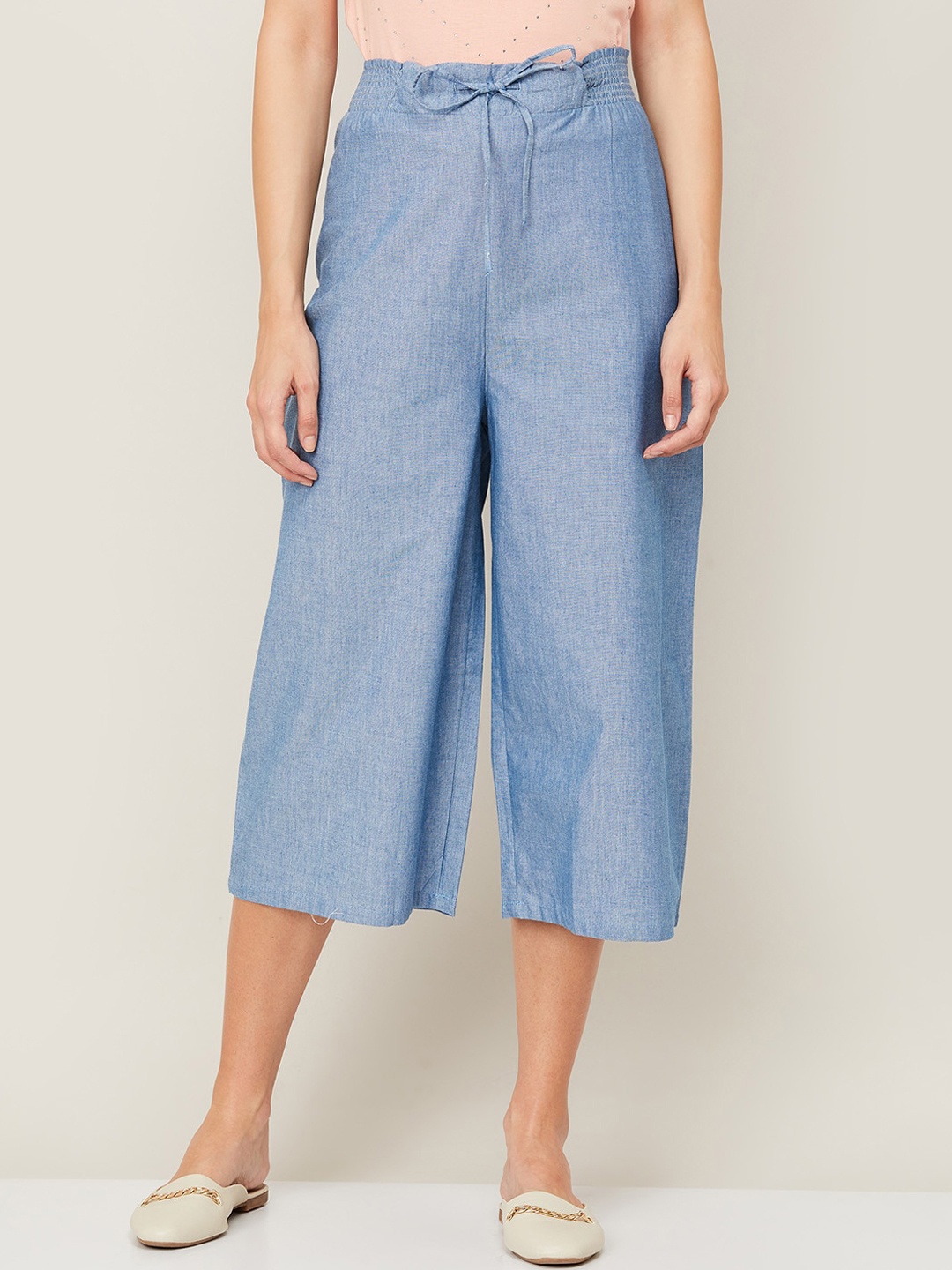 

Fame Forever by Lifestyle Women Blue High-Rise Culottes Trousers