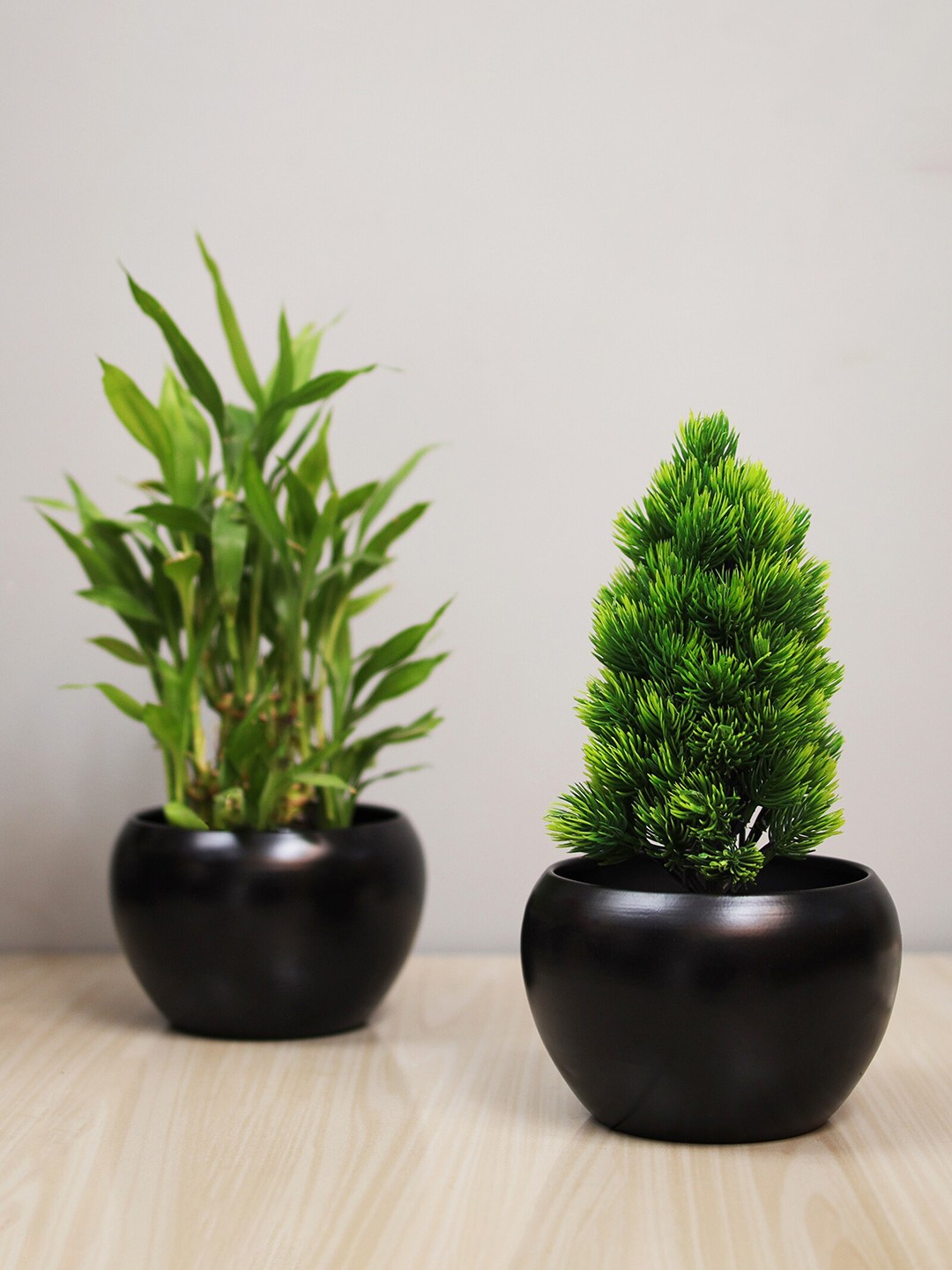 

Homesake Set of 2 Metal Planters, Black