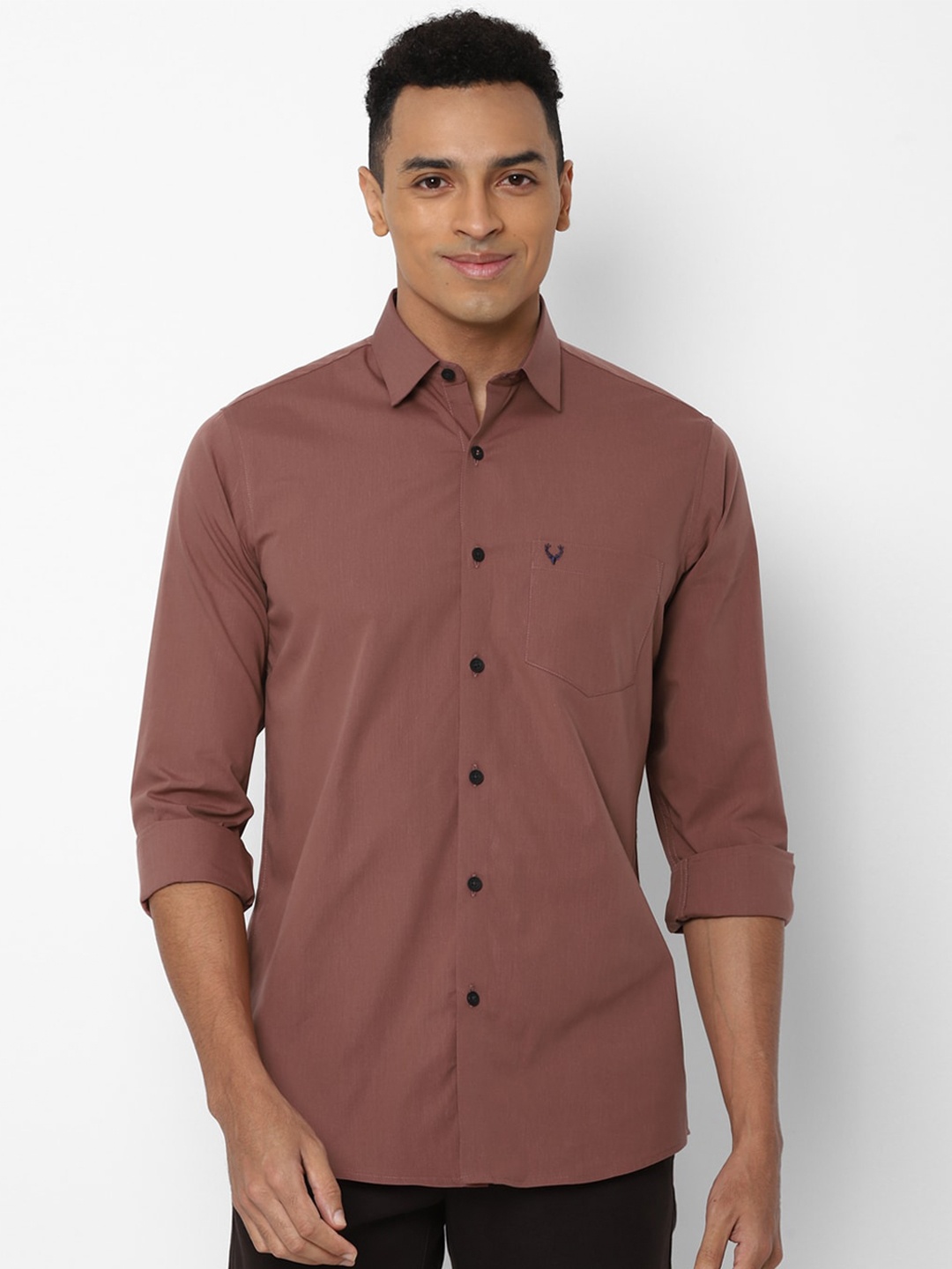 

Allen Solly Men Mauve Slim Fit Casual Shirt