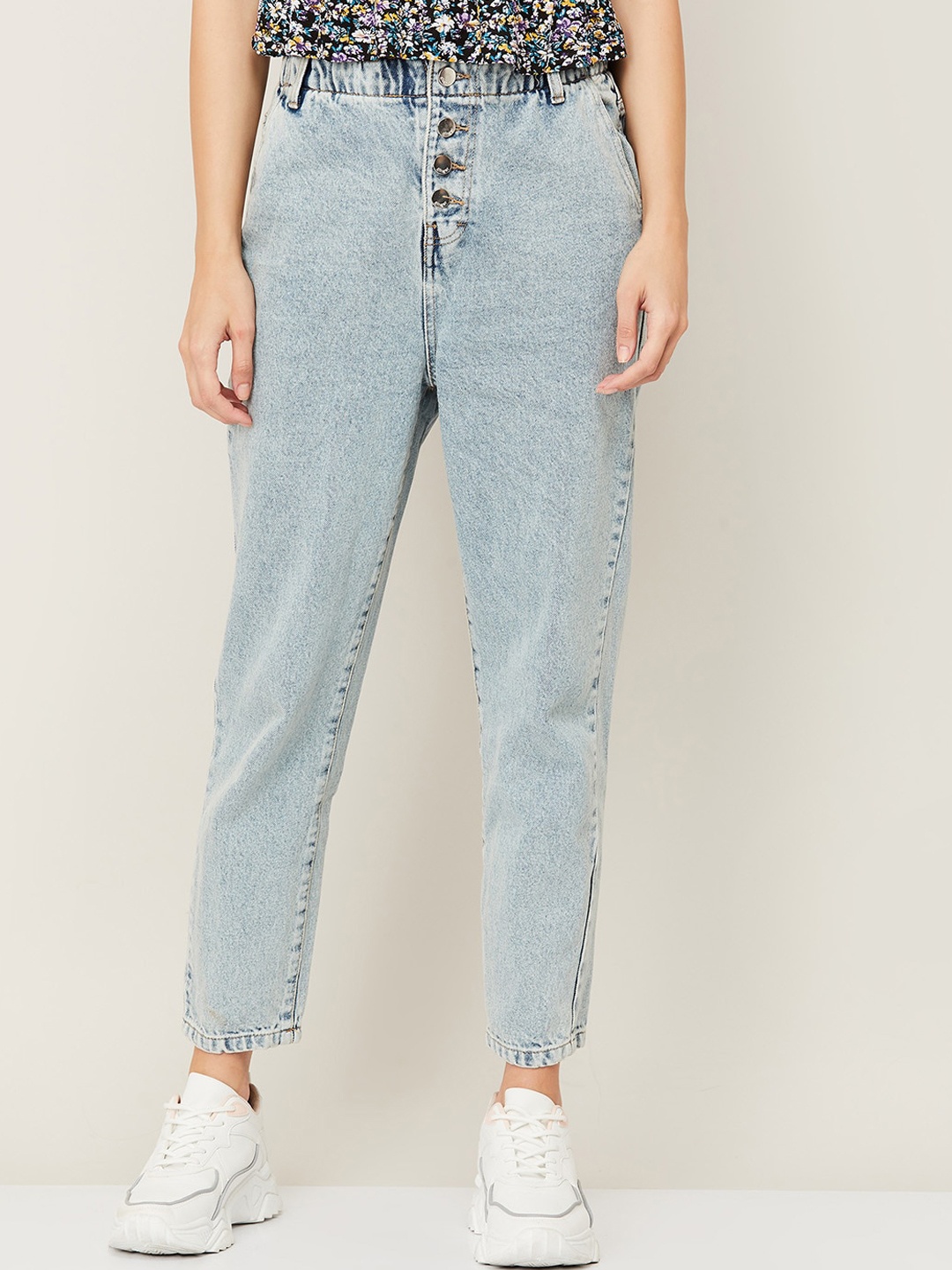 

Ginger by Lifestyle Women Blue Slim Fit Cotton Jeans