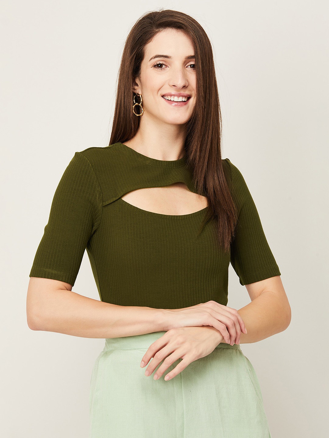 

CODE by Lifestyle Olive Green Top
