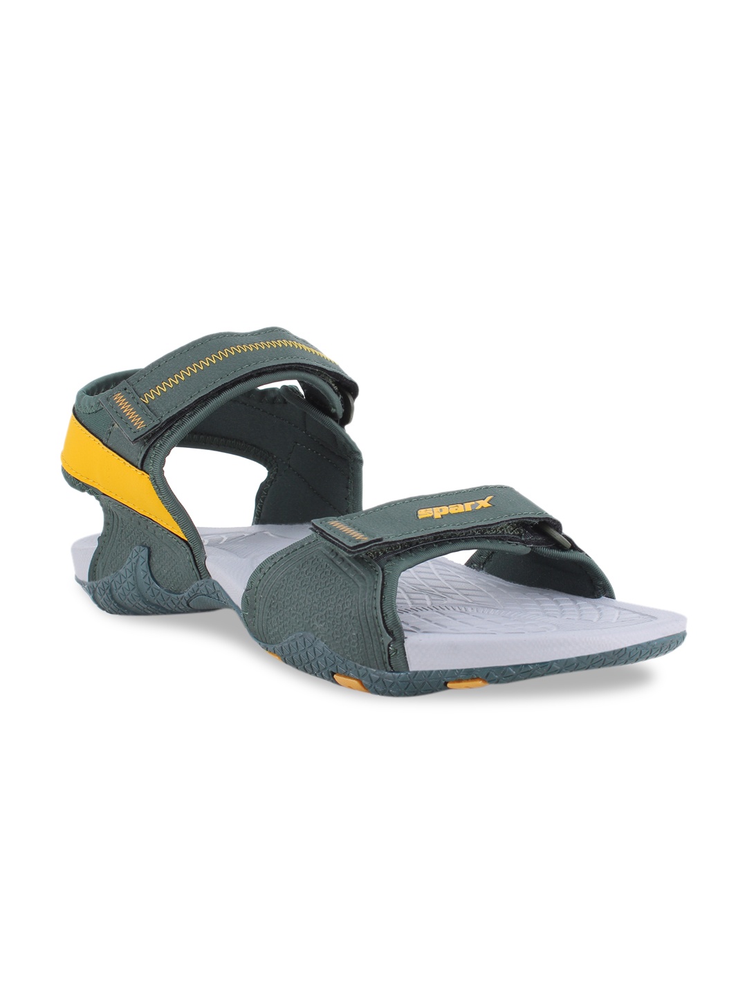 

Sparx Men Green & Yellow Colourblocked Sports Sandals