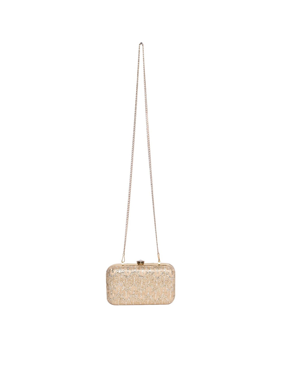 

ASTRID Women Gold & Silver Embellished Box Clutch