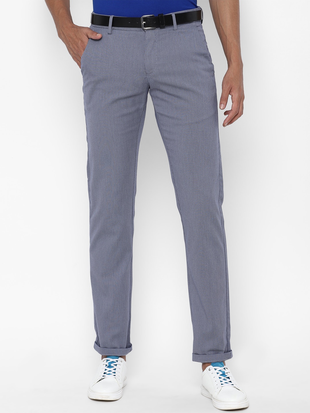 

Allen Solly Men Grey Slim Fit Trousers