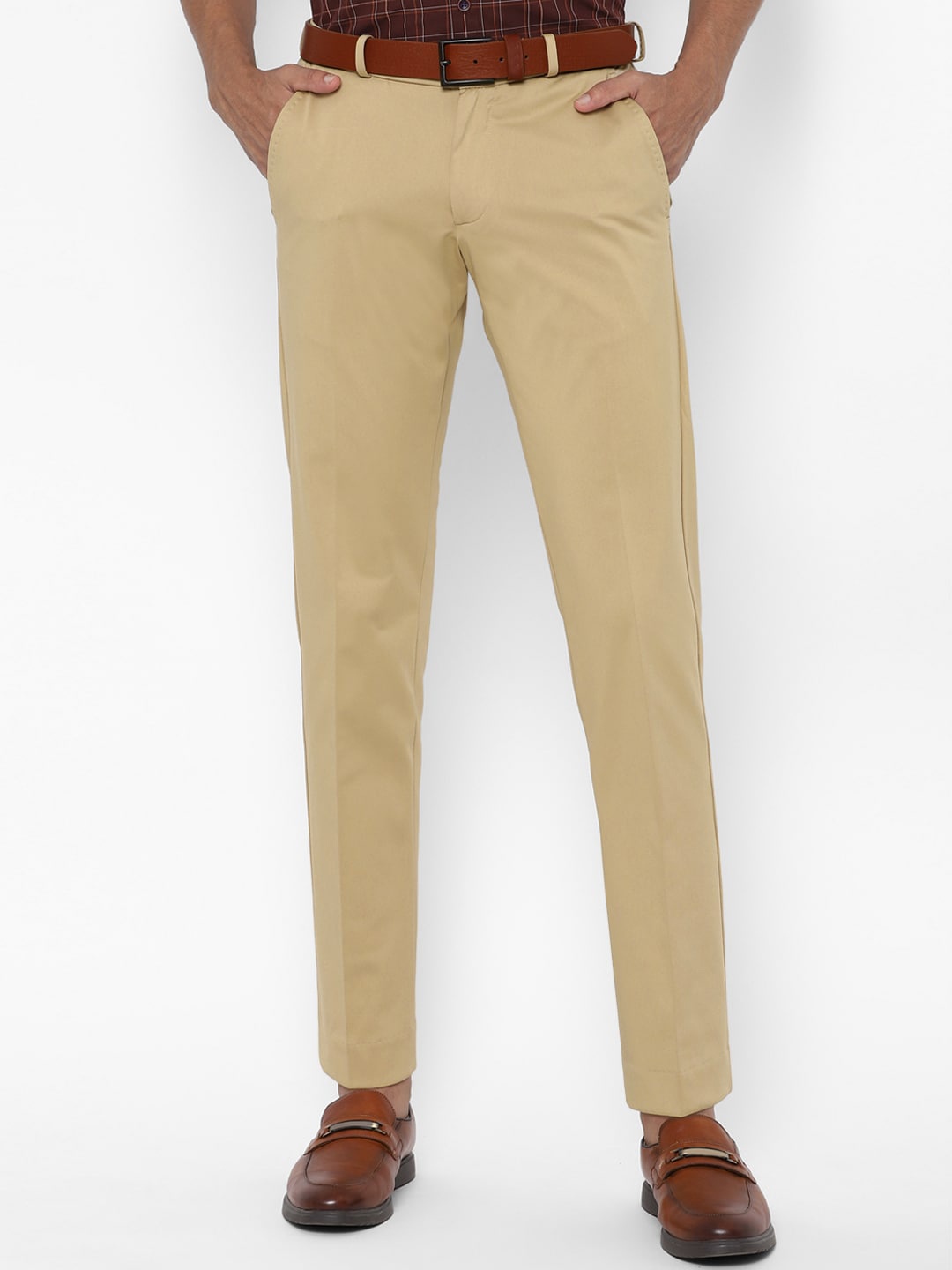 

Allen Solly Men Beige Slim Fit Trousers