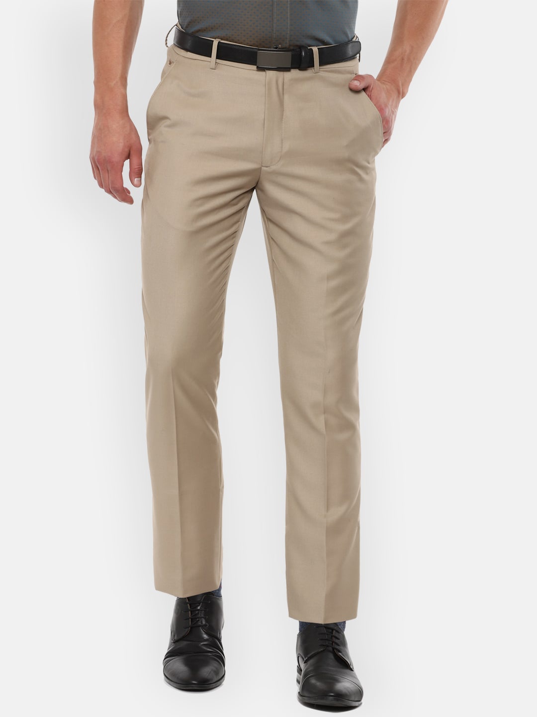 

Louis Philippe Men Khaki Slim Fit Formal Trousers