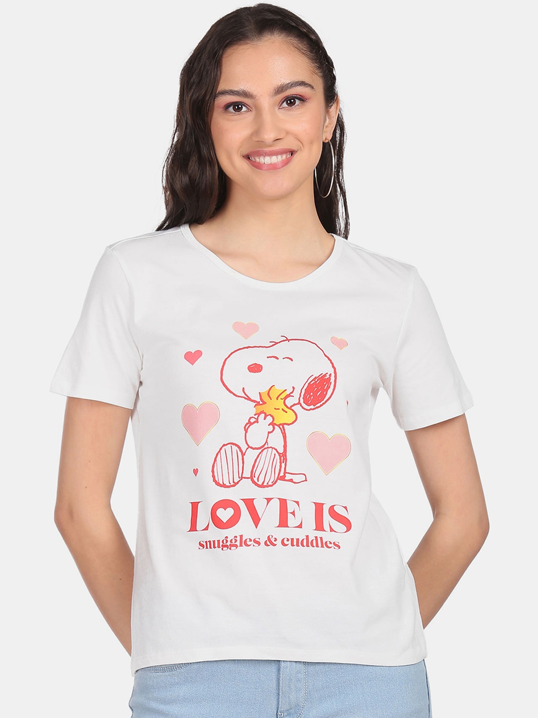 

Sugr White Printed Top