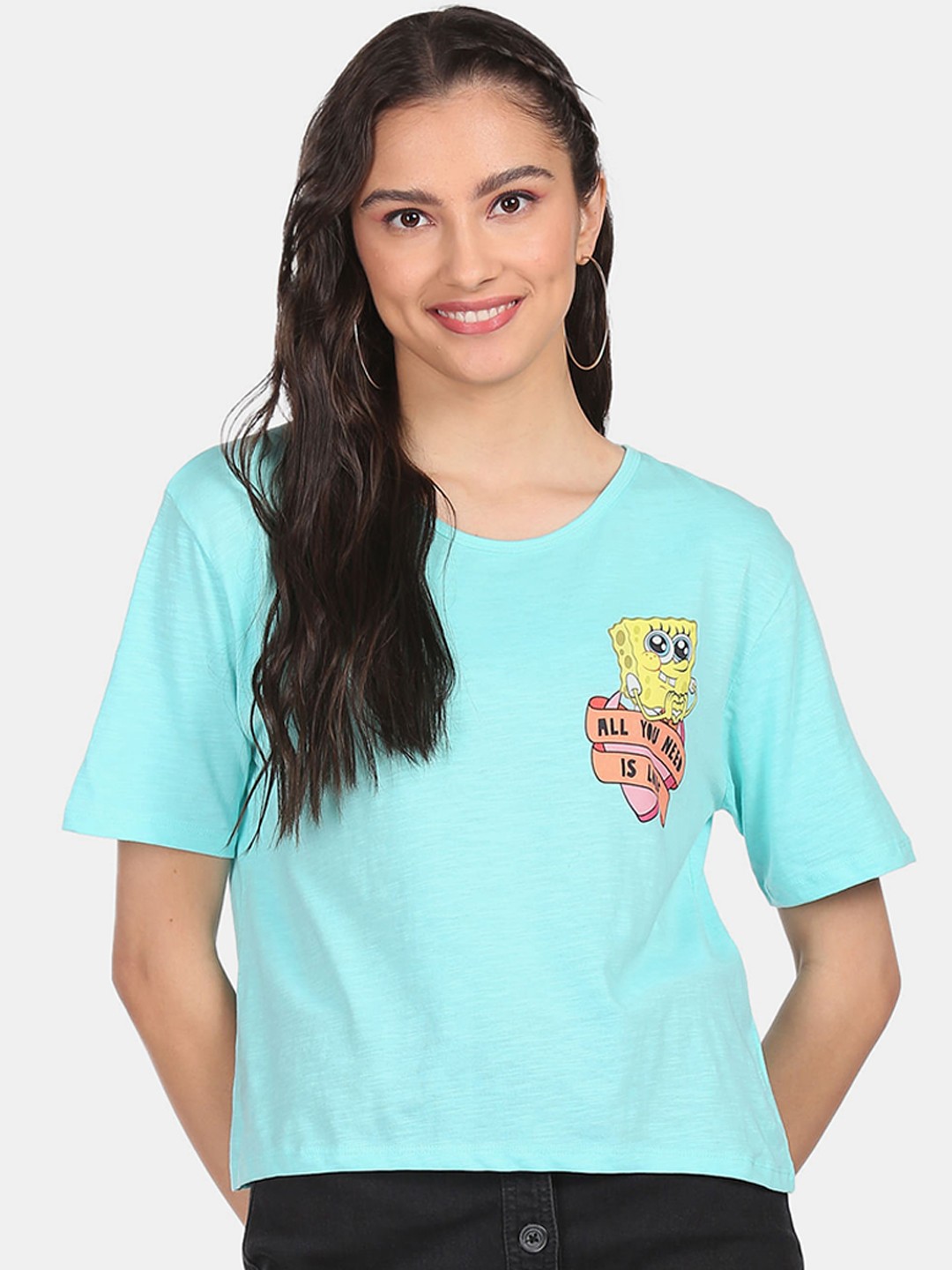 

Sugr Women Blue Solid Top