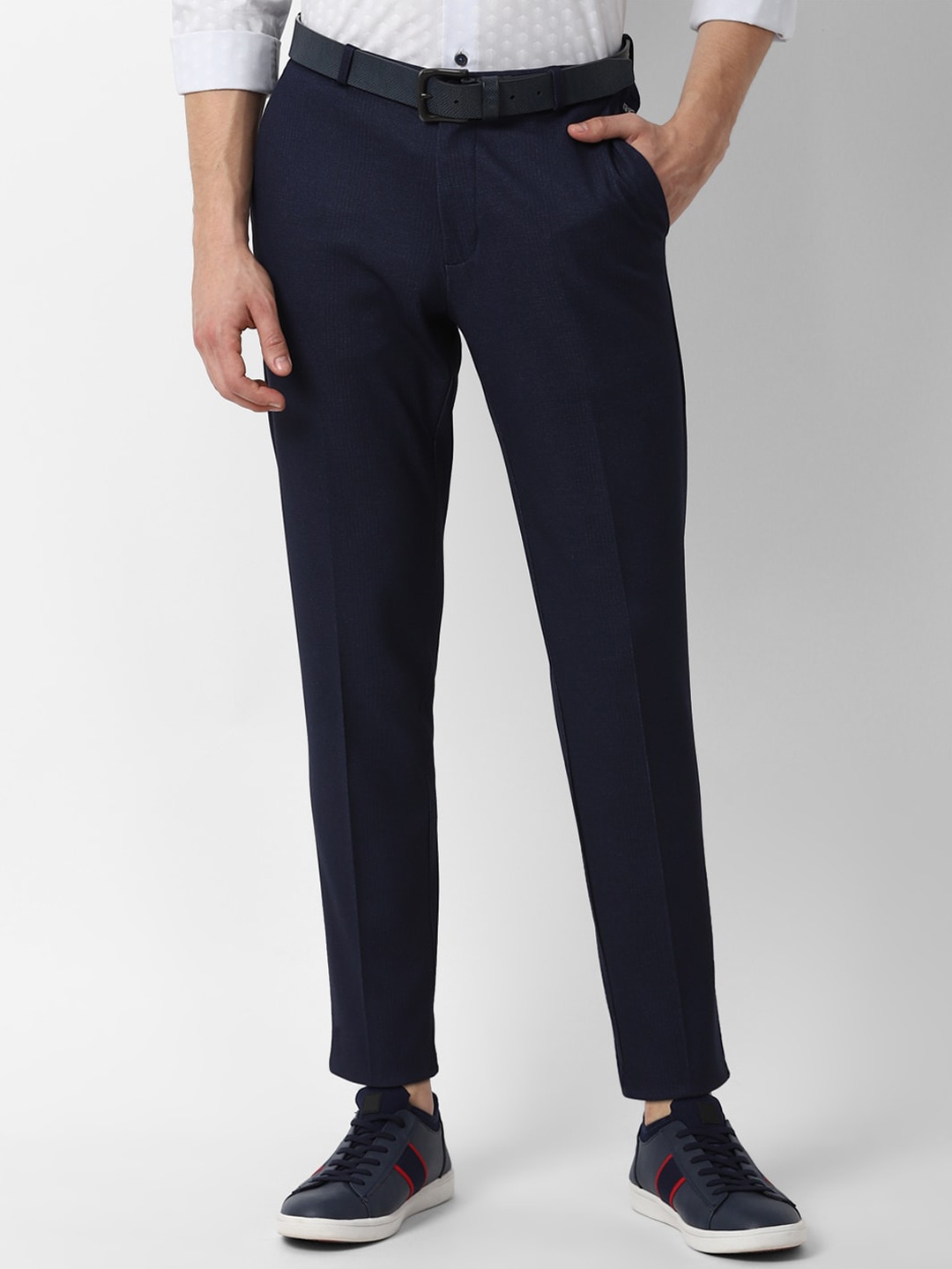 

Louis Philippe Sport Men Navy Blue Slim Fit Formal Trousers