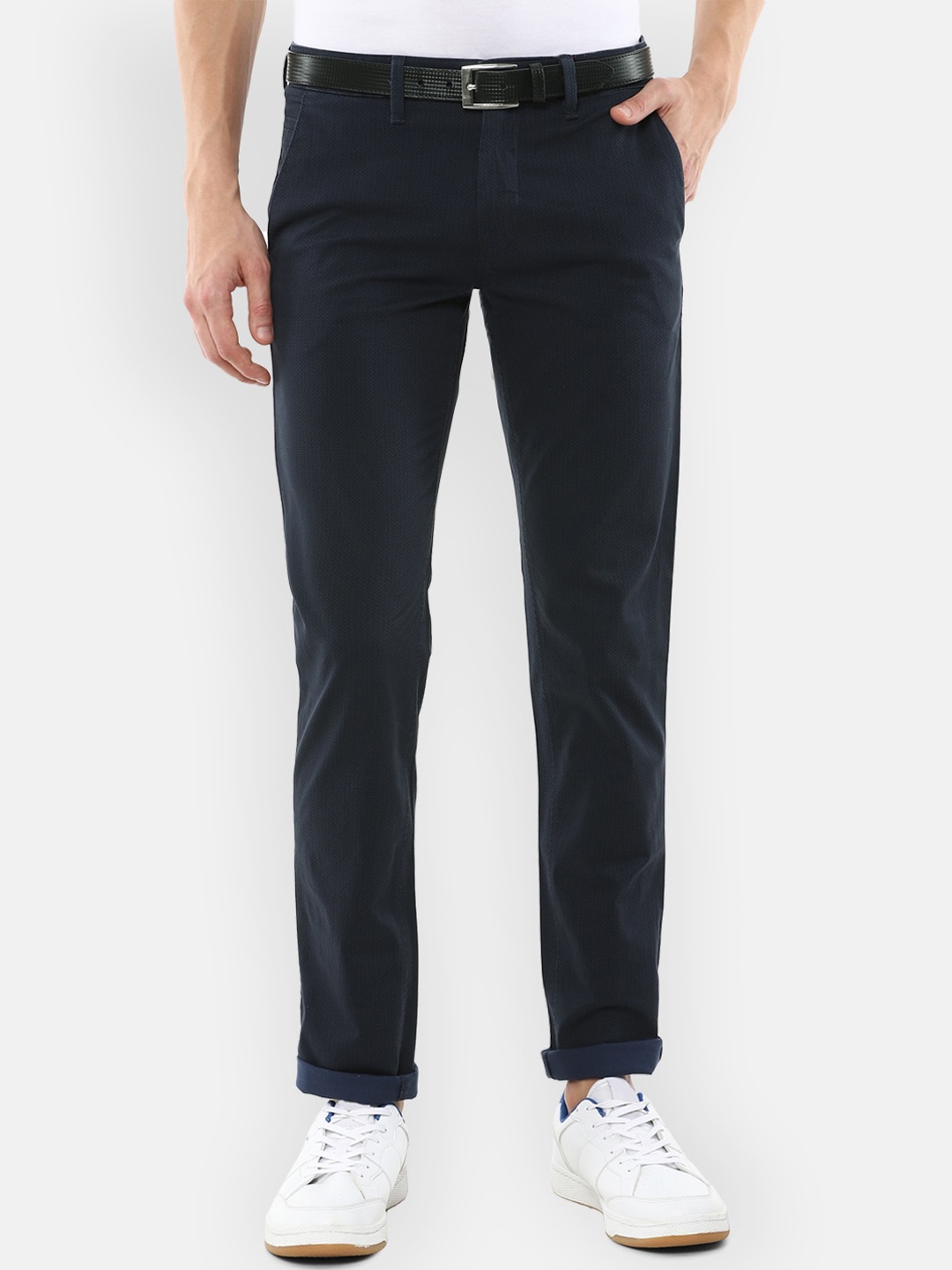 

Louis Philippe Sport Men Navy Blue Slim Fit Trousers