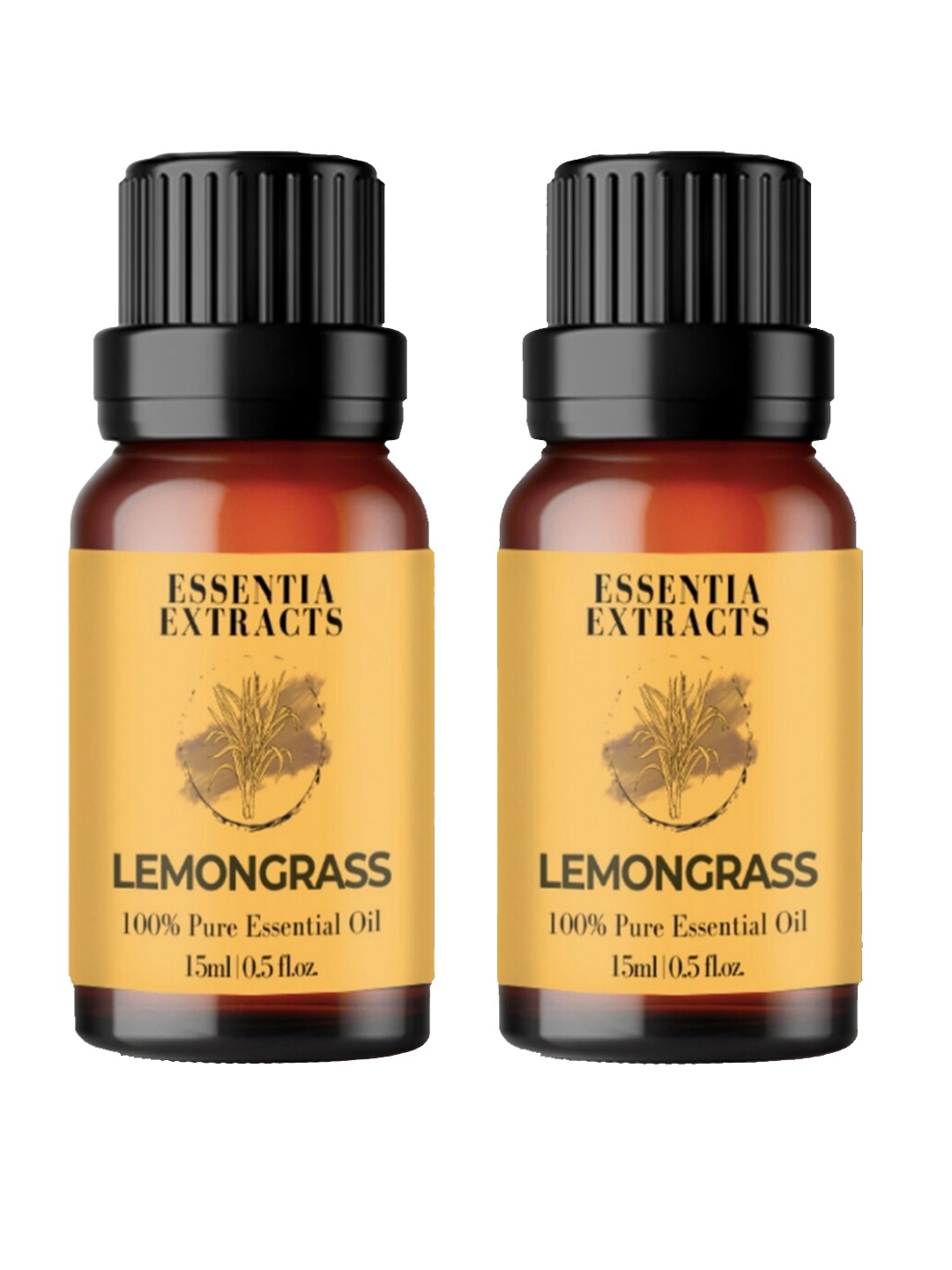 

ESSENTIA EXTRACTS Set of 2 100% Pure Lemongrass Essential Oil - 15 ml Each, Mustard