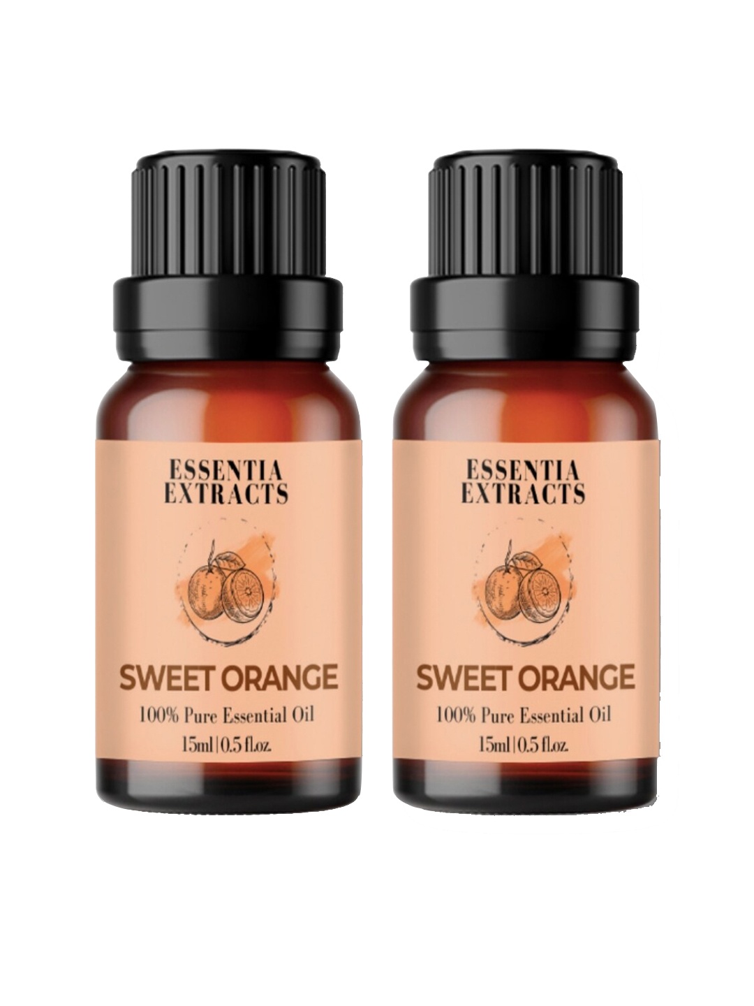 

ESSENTIA EXTRACTS Set of 2 Sweet Orange Essential Oils - 15 ml Each