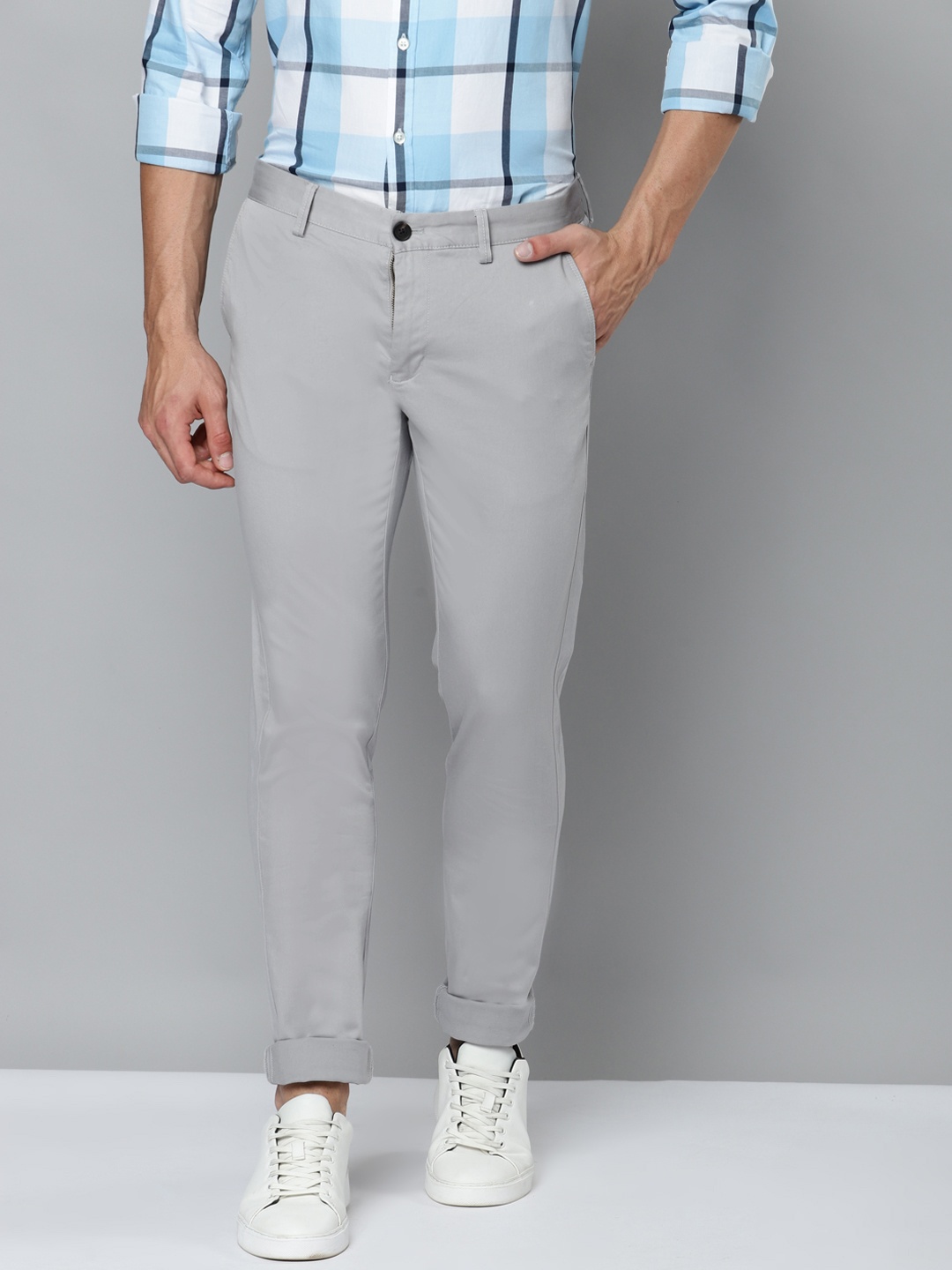 

Indian Terrain Men Grey Kruger Slim Fit Chinos