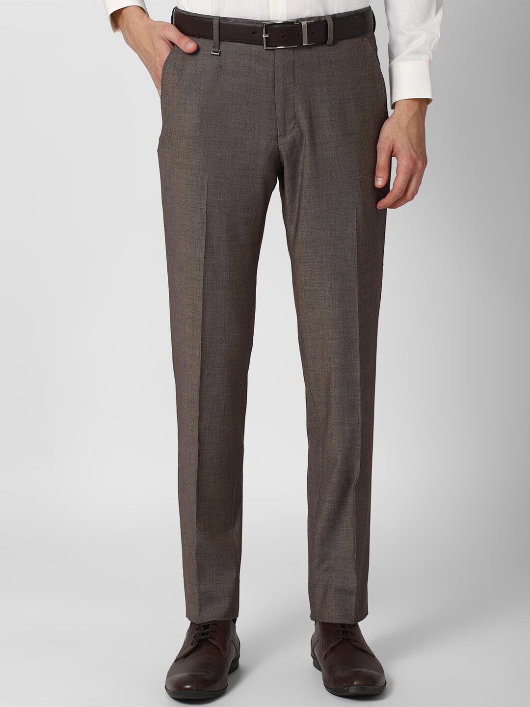 

Van Heusen Men Grey Slim Fit Winter Formal Trousers