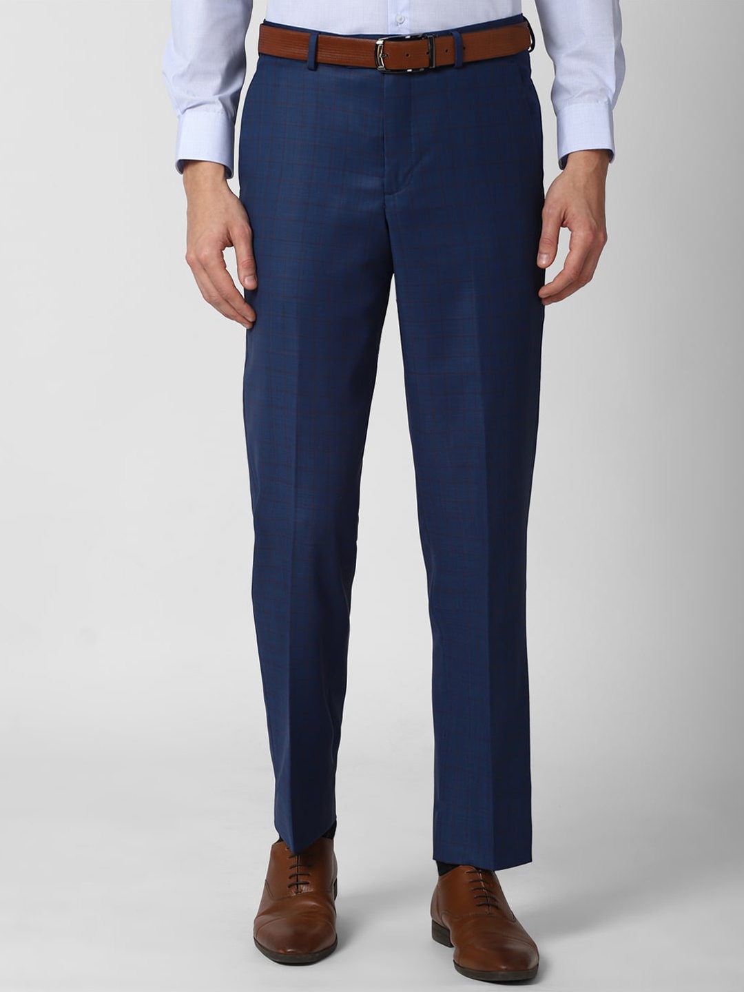 

Van Heusen Men Navy Blue Trousers