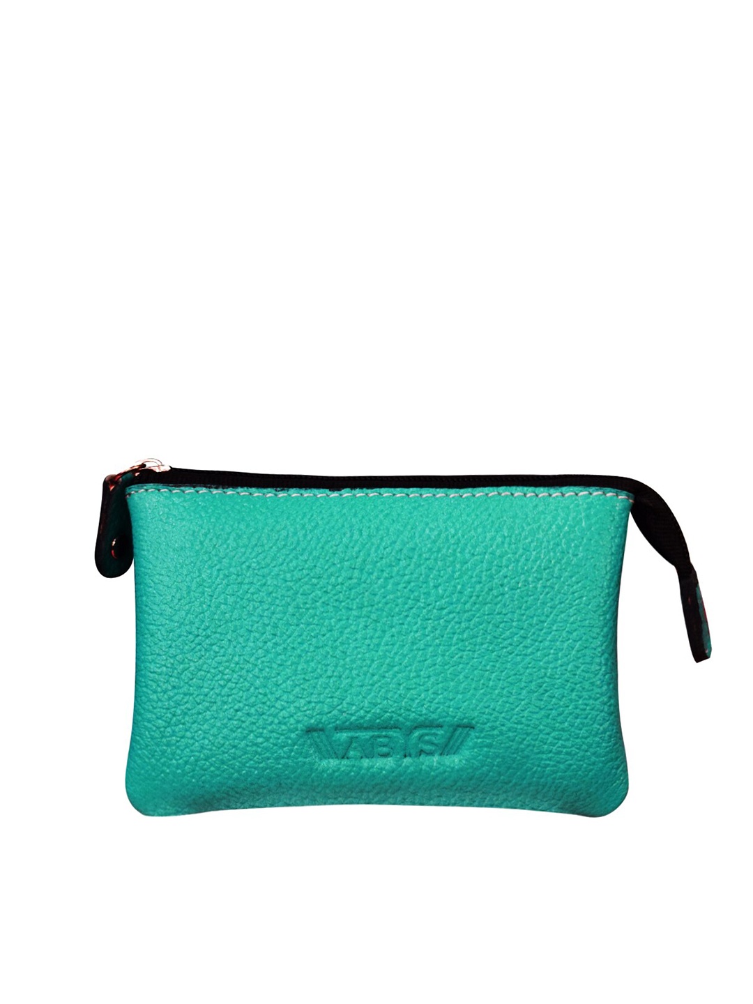 

ABYS Teal Genuine Leather Mini Zipper Travelling Pouch