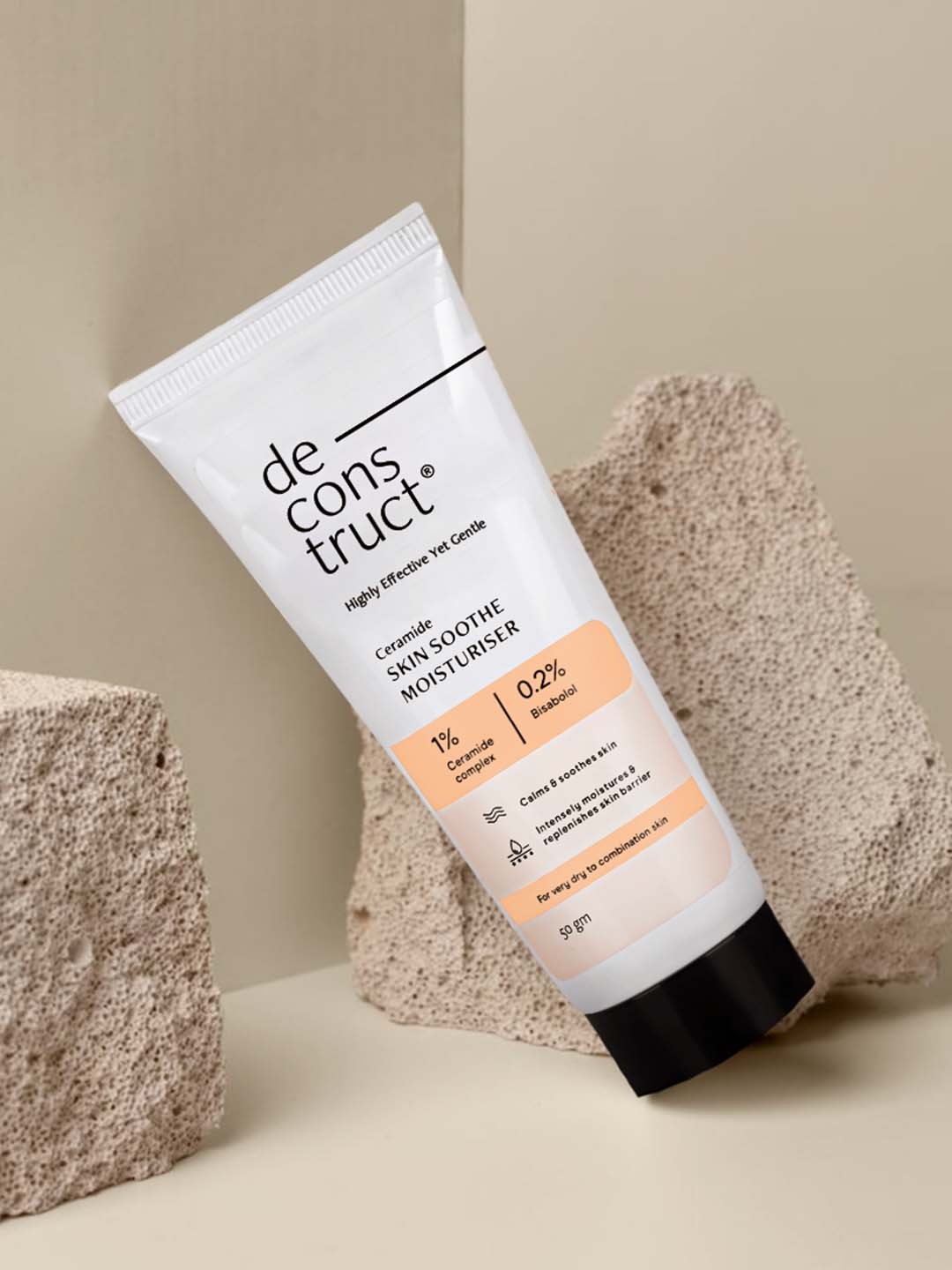 deconstruct Skin Soothe Moisturizer- 1% Ceramides + 0.2% Bisabolol, Peach