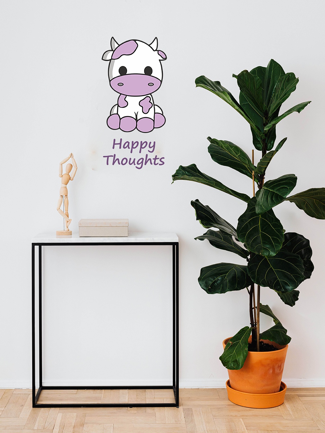 

RANGOLI Kids Happy thoughts Wall Sticker, Purple