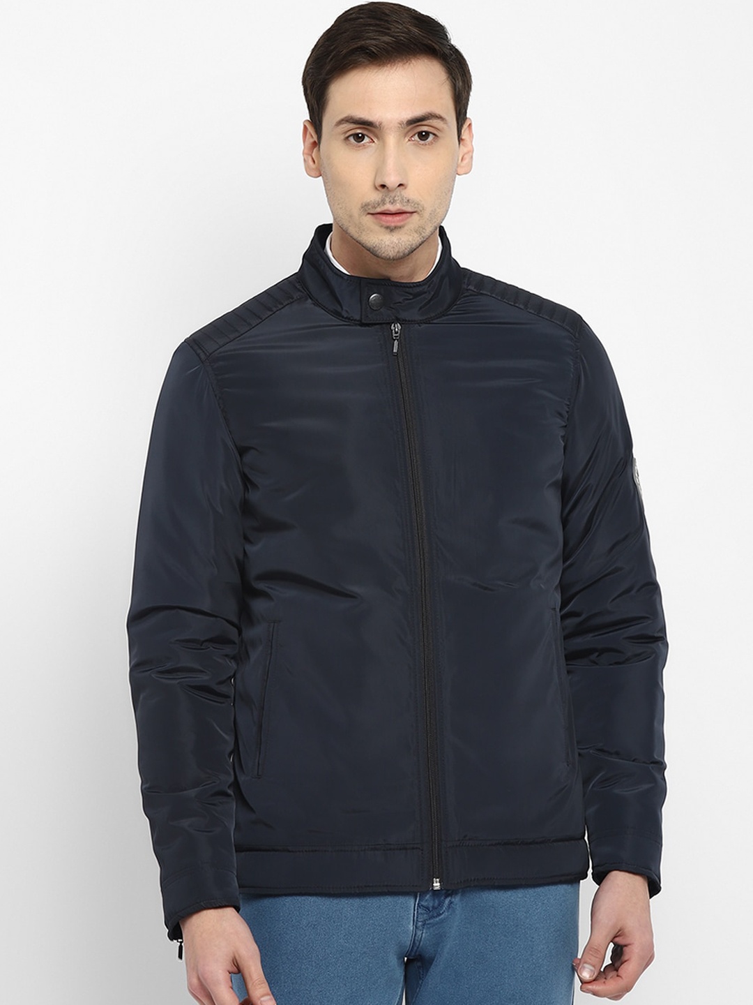 Red Chief Men Navy Blue Lightweight Outdoor Regular Fit Sporty Jacket