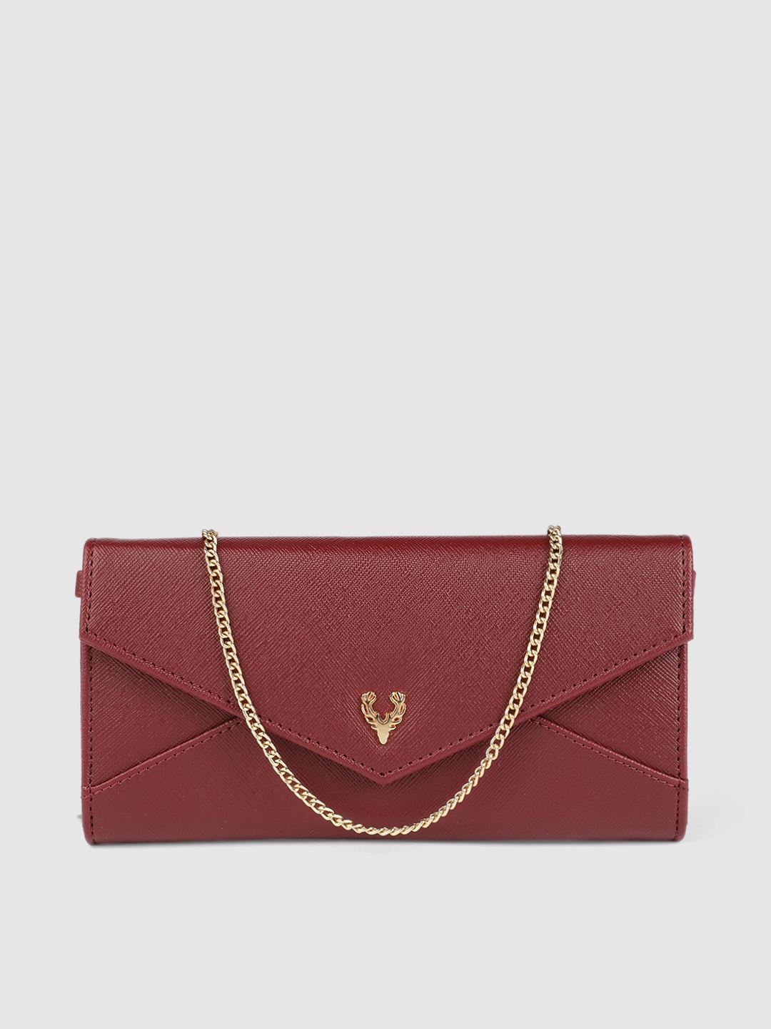 

Allen Solly Maroon Envelope Clutch