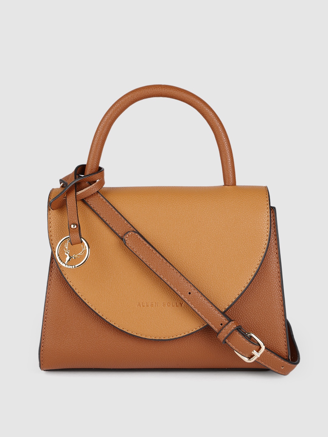 

Allen Solly Tan PU Structured Satchel