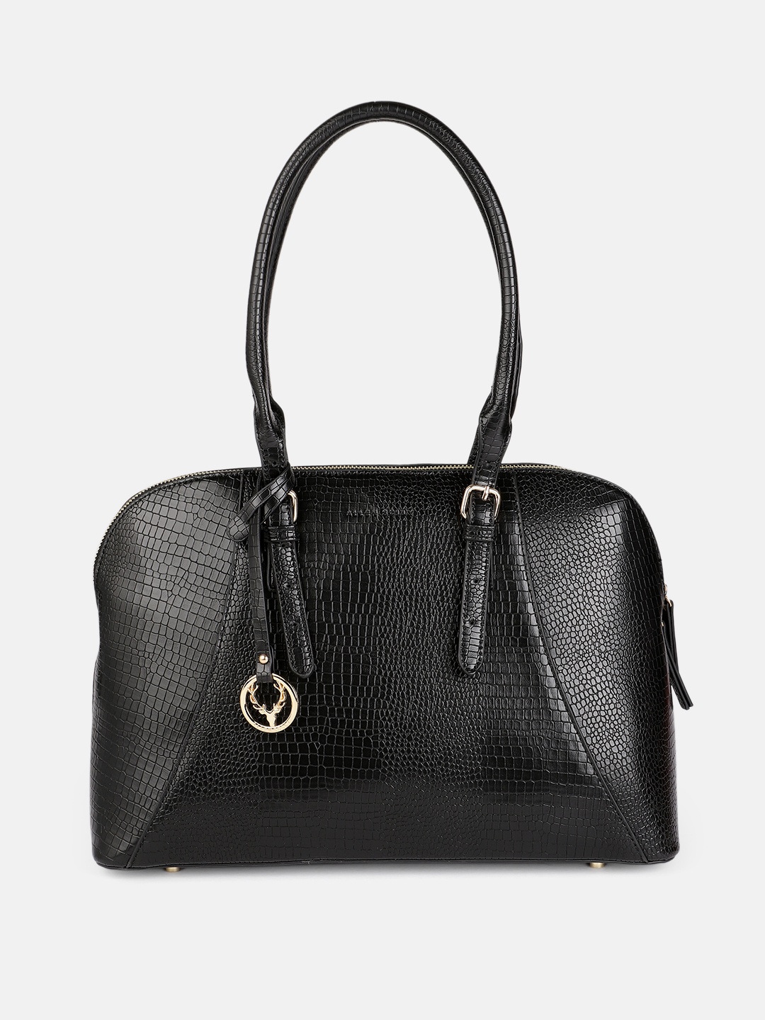 

Allen Solly Black Textured PU Structured Shoulder Bag