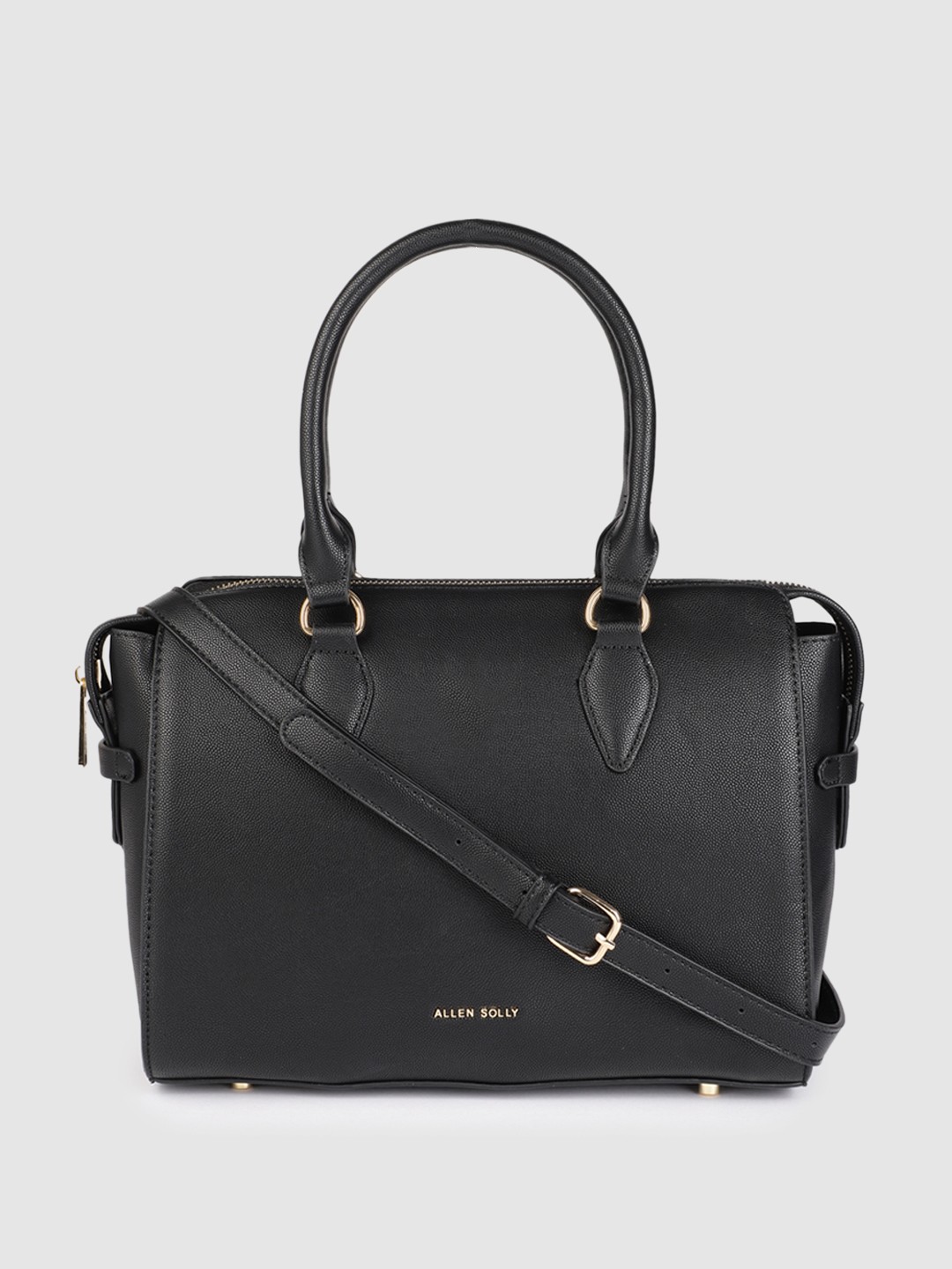 

Allen Solly Black PU Structured Shoulder Bag