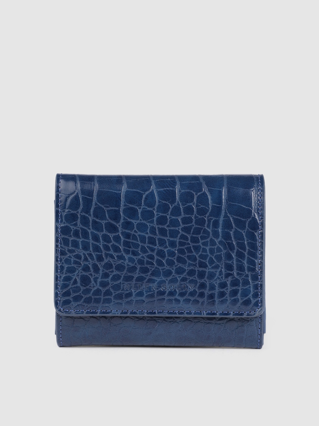 

Allen Solly Women Blue Textured Two Fold Wallet