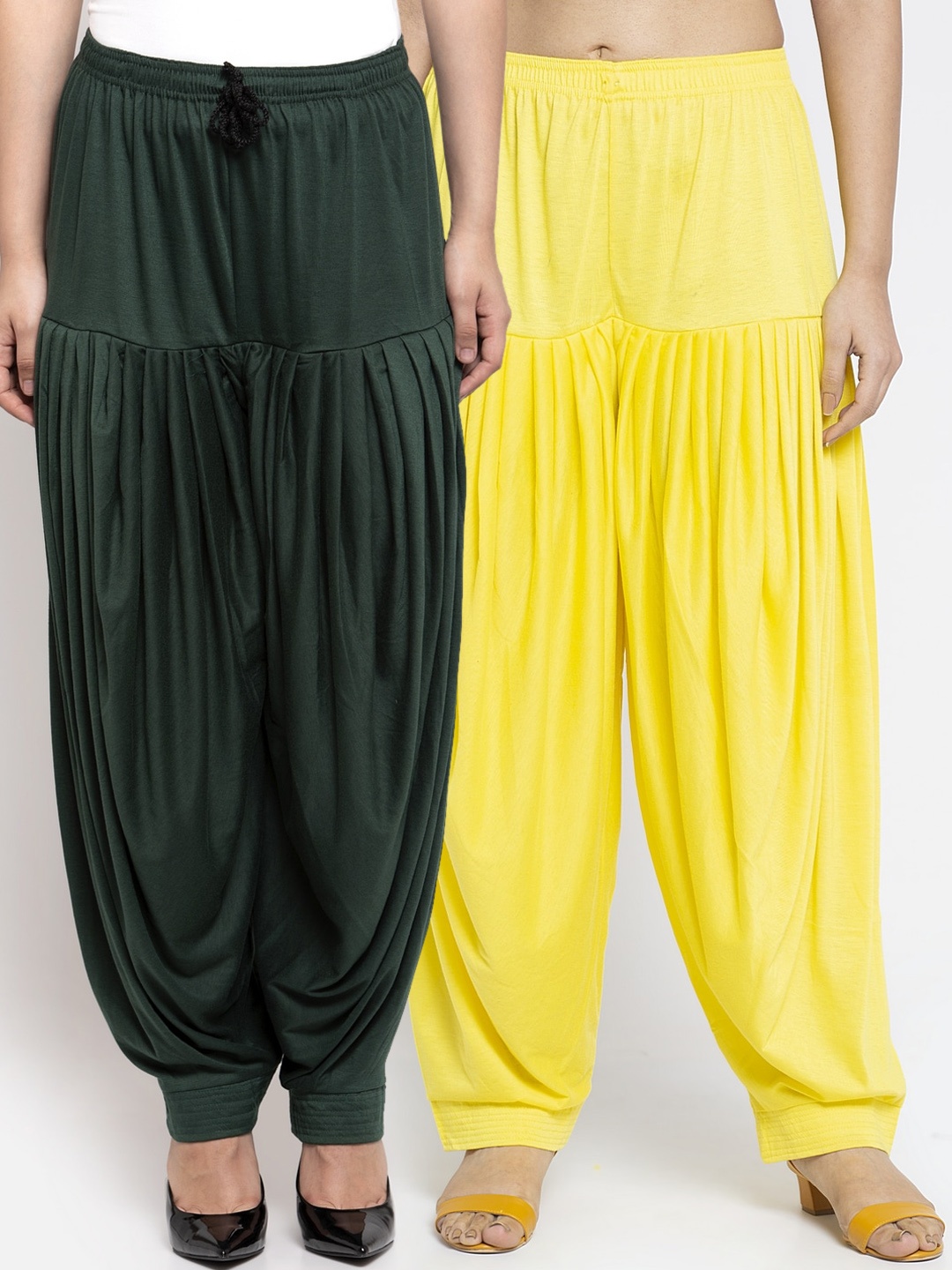 

GRACIT Women Pack Of 2 Modern Lycra Patiala Salwar, Green