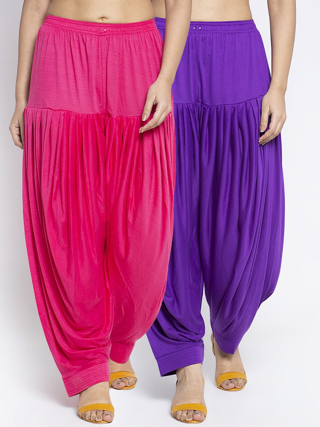 

GRACIT Women Pack Of 2 Modern Lycra Patiala Salwar, Fuchsia