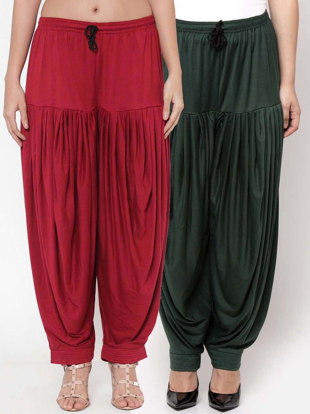

GRACIT Women Pack Of 2 Solid Salwar, Green
