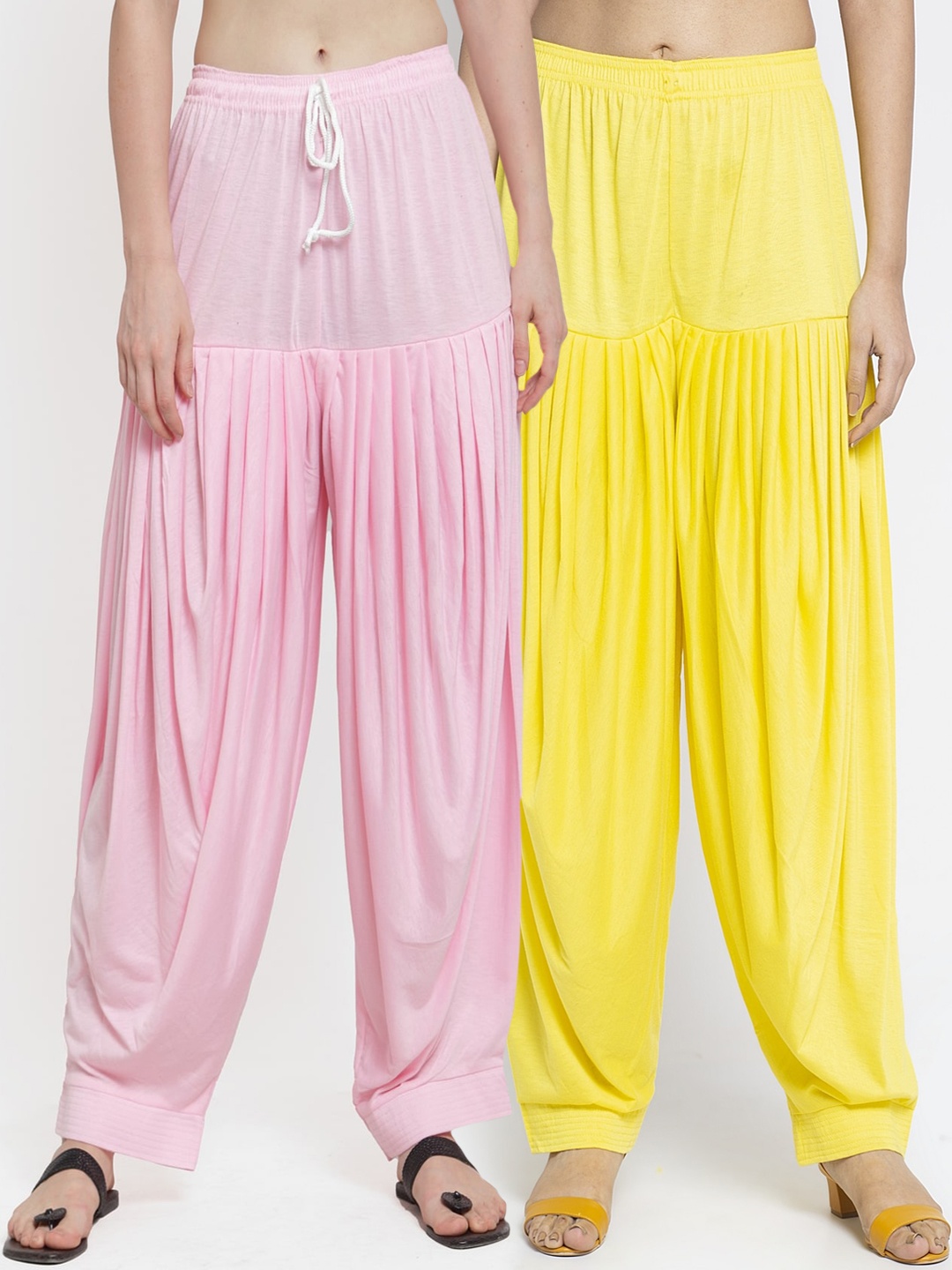 

GRACIT Women Pack Of 2 Modern Lycra Patiala Salwar, Pink