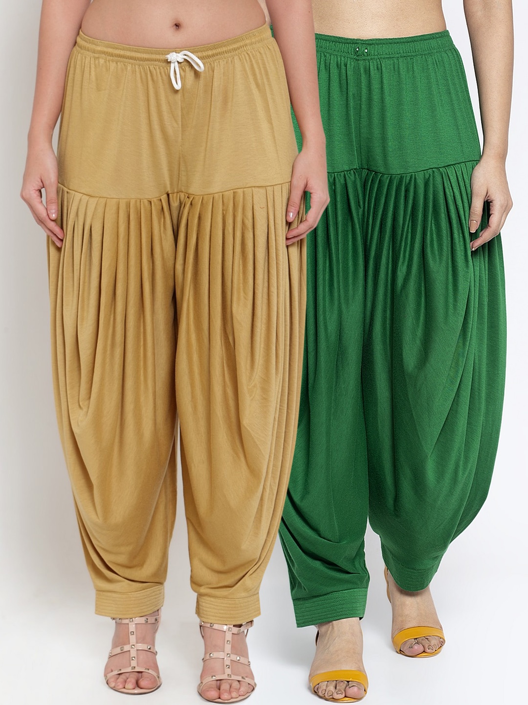 

GRACIT Women Pack Of 2 Patiala Salwar, Beige