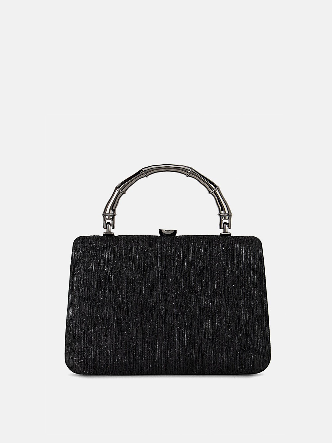 

Kazo Black Embellished Box Clutch
