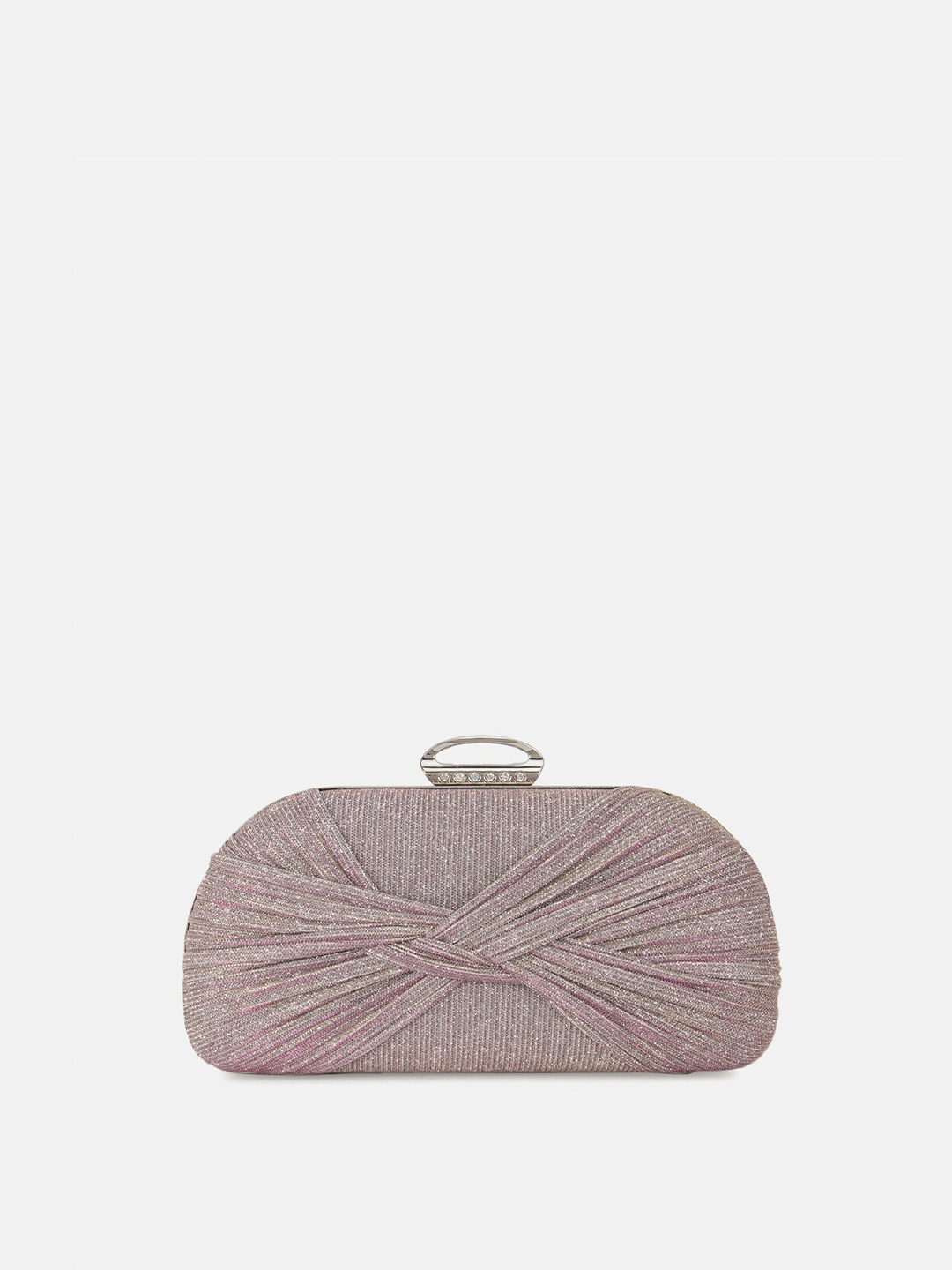 

Kazo Pink Embellished Shimmery Box Clutch