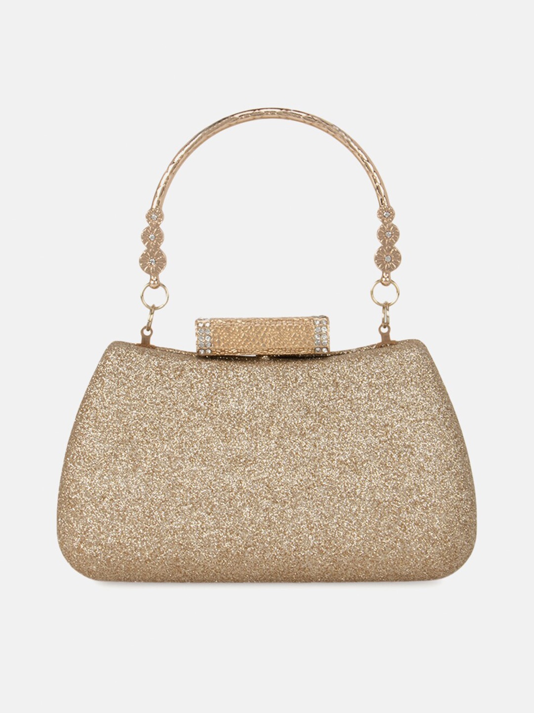 

Kazo Copper-Toned Embellished Box Clutch