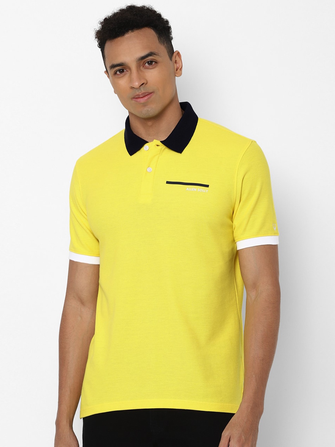 

Allen Solly Men Yellow Polo Collar T-shirt