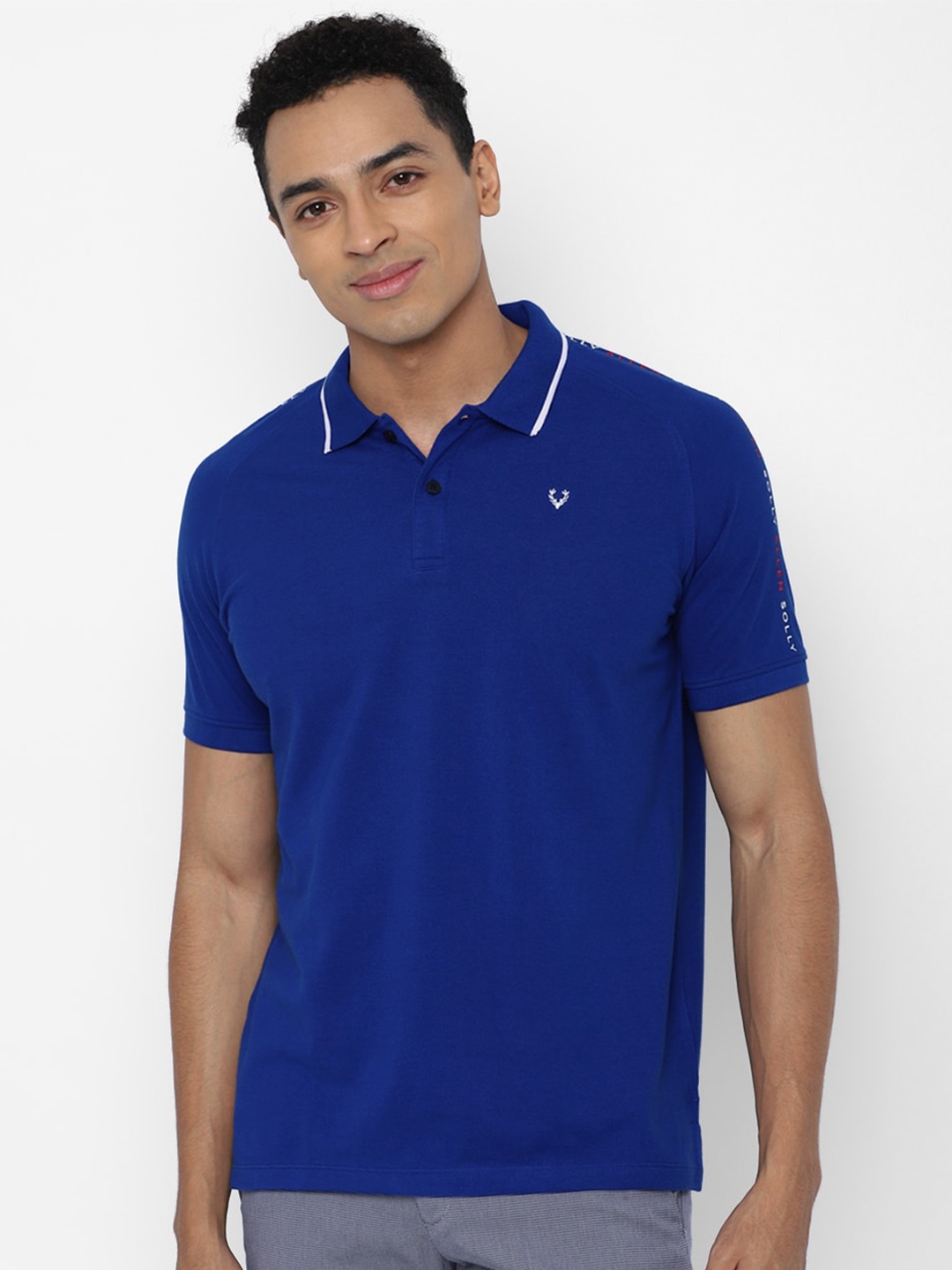 

Allen Solly Men Blue Polo Collar T-shirt