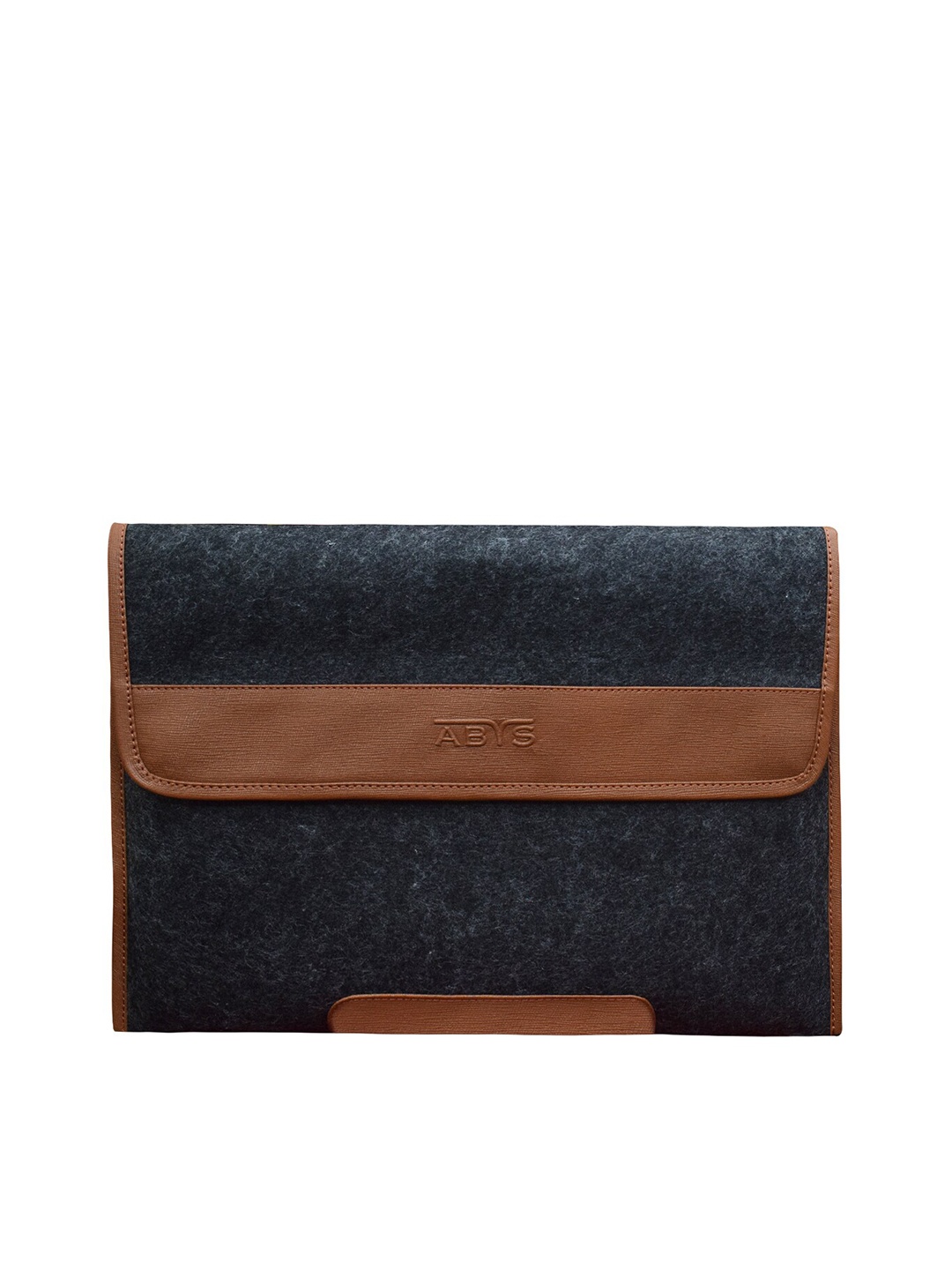 

ABYS Tan & Blue Leather Laptop Sleeve