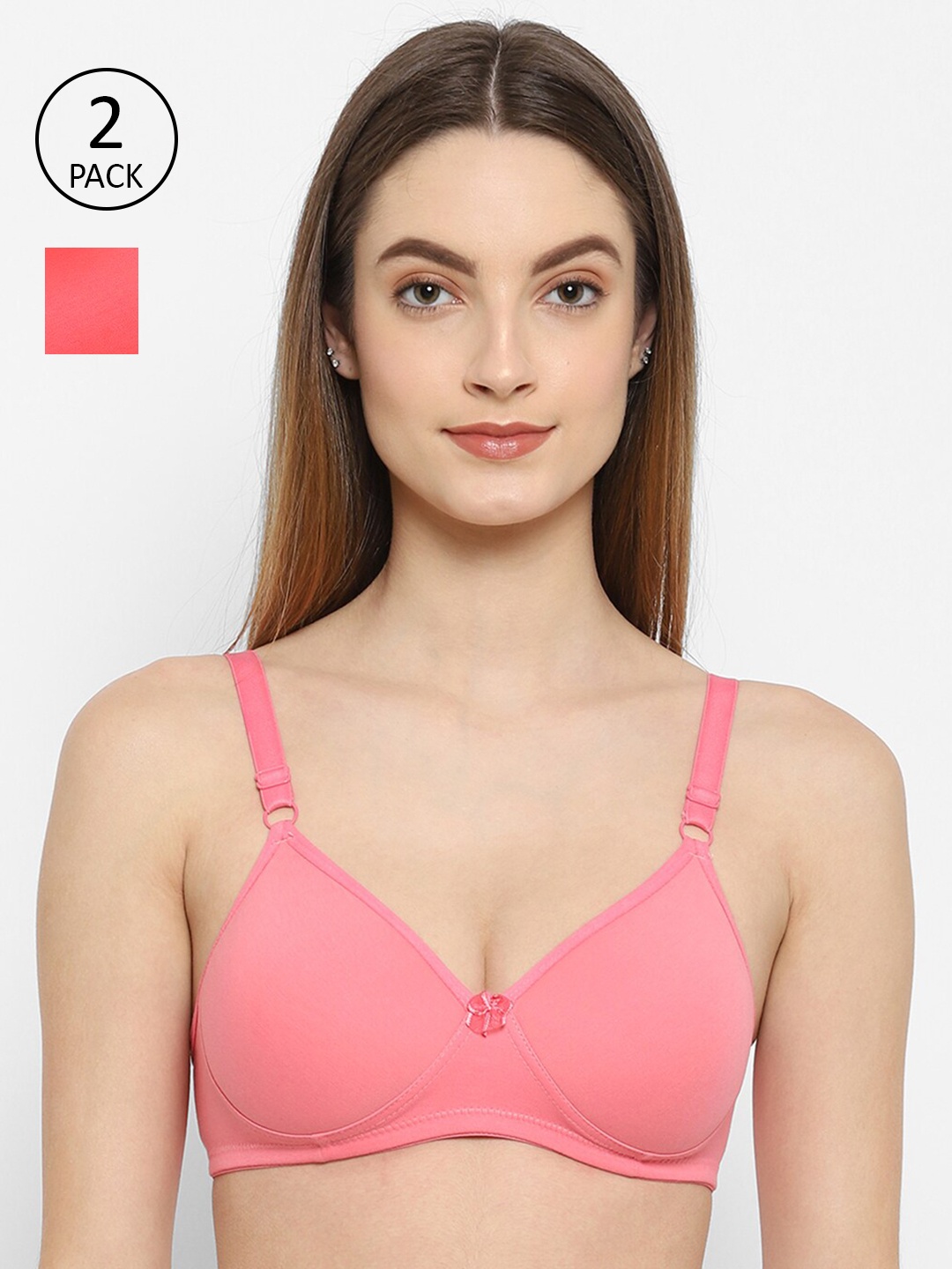 

Floret Rose & Red Pack Of 2 Lightly Padded Push-Up Bra