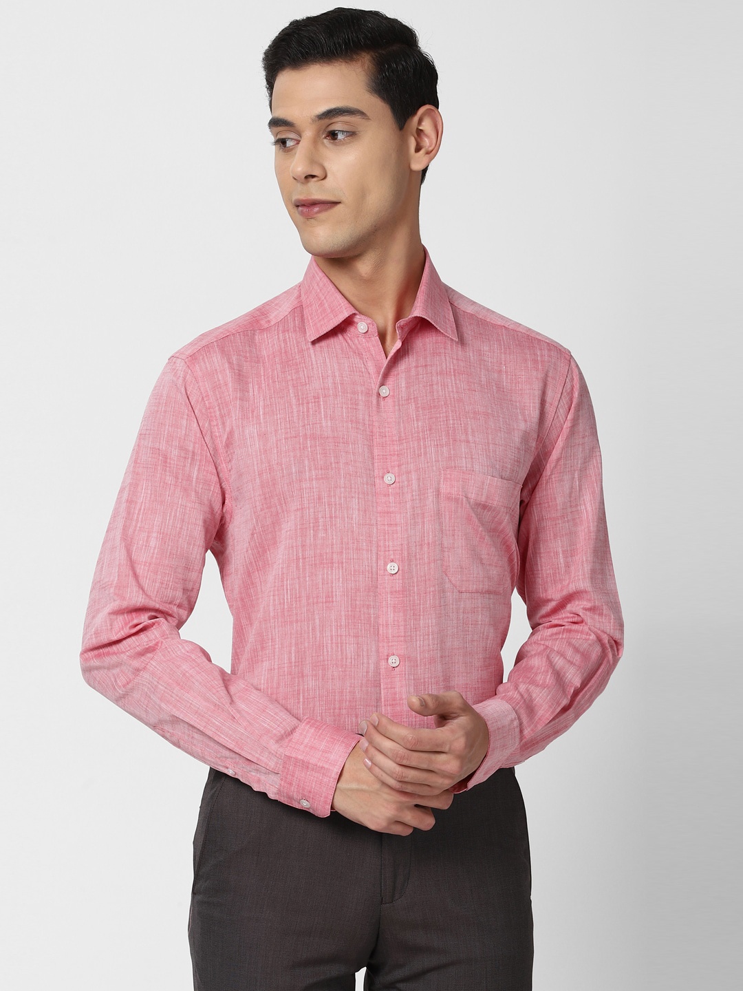 

Peter England Men Pink Formal Cotton Shirt