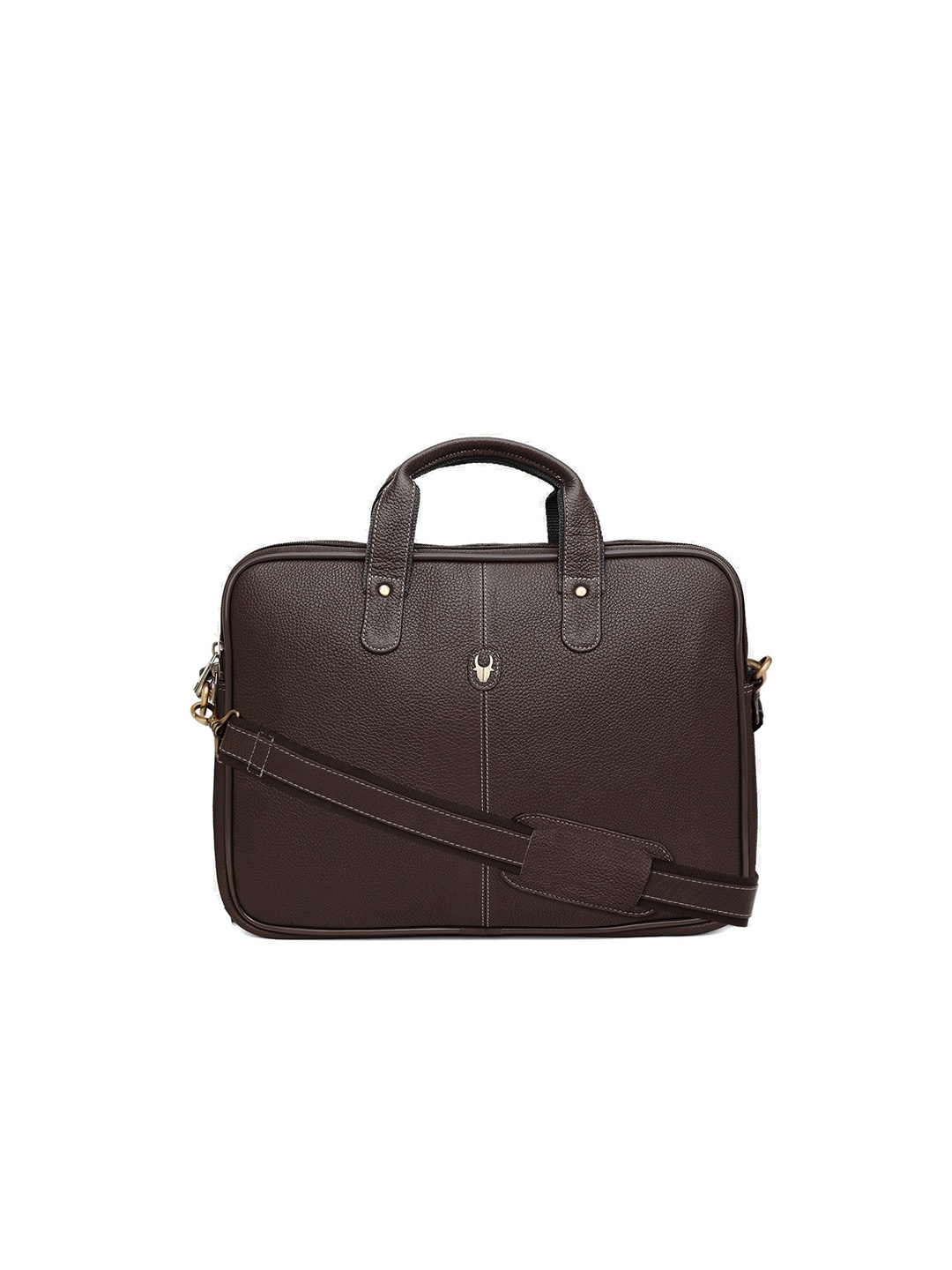

WildHorn Men Brown Leather Laptop Bag