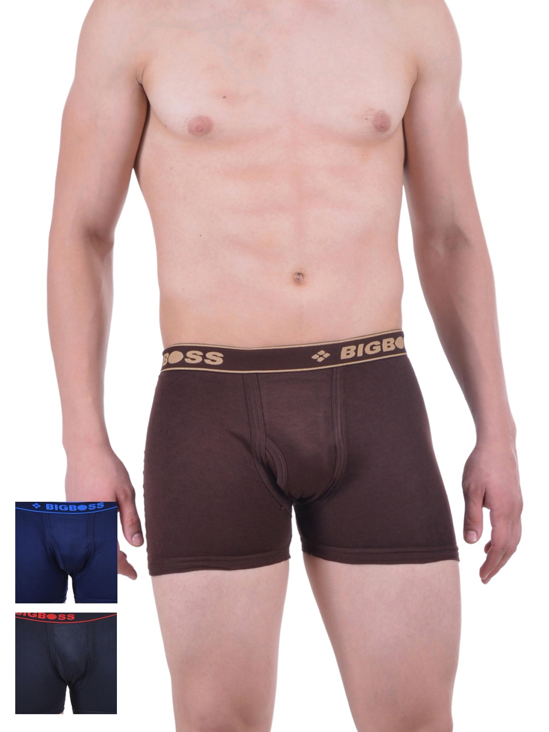 

Dollar Bigboss Pack of 3 Knitted Trunks MDTR-13-PO3-2, Navy blue