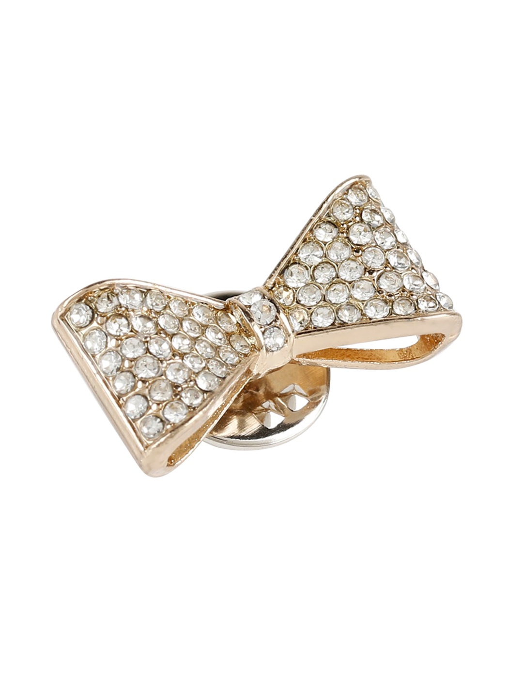 

Alvaro Castagnino Men Gold-Toned & White Studded Brooch